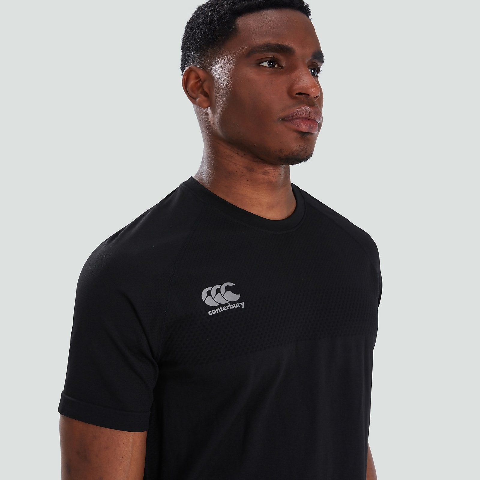 CANTERBURY SEAMLESS TEE - BLACK/GREY