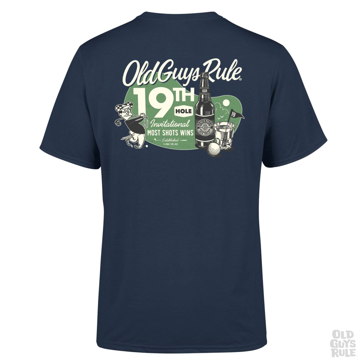 OLD GUYS RULE '19TH HOLE INVITATIONAL' T-SHIRT - BLUE DUSK