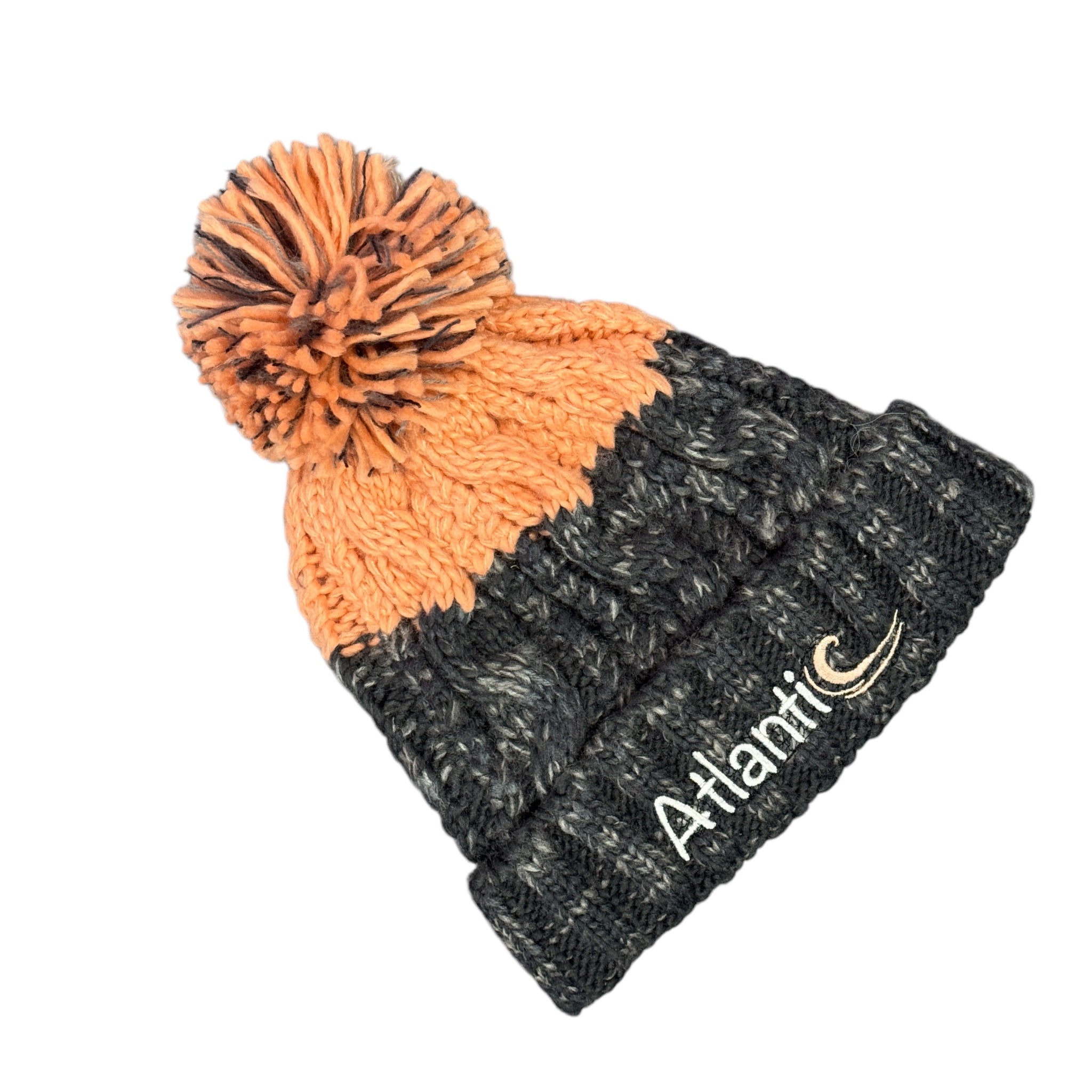 ATLANTIC 'APRES' CHUNKY KNIT BEANIE - GRAPHITE/BLUSH