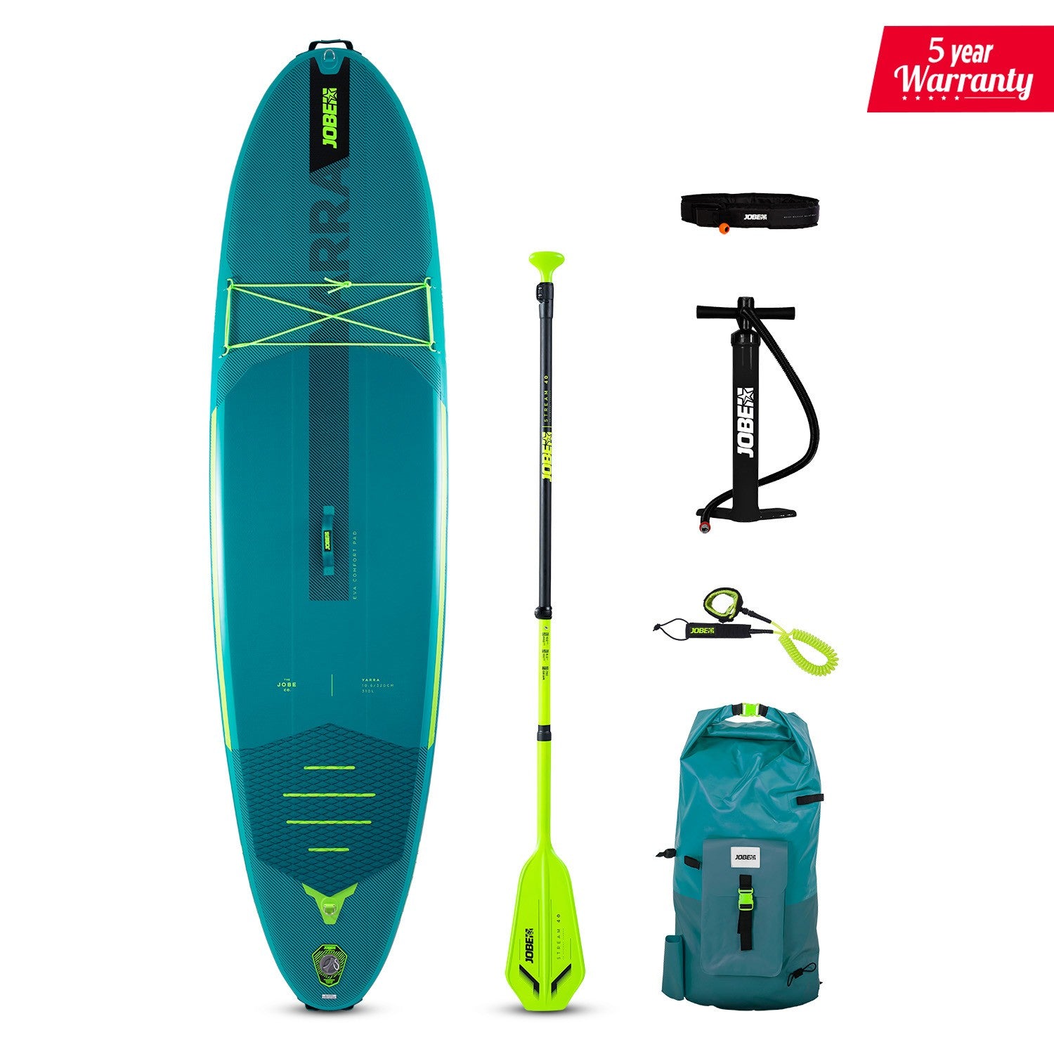 JOBE YARRA 10.6 INFLATABLE PADDLE BOARD PACKAGE - TEAL
