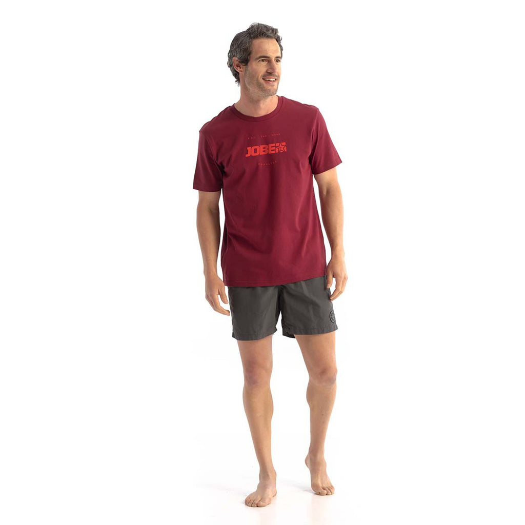 JOBE CASUAL UNISEX T-SHIRT - BURGUNDY