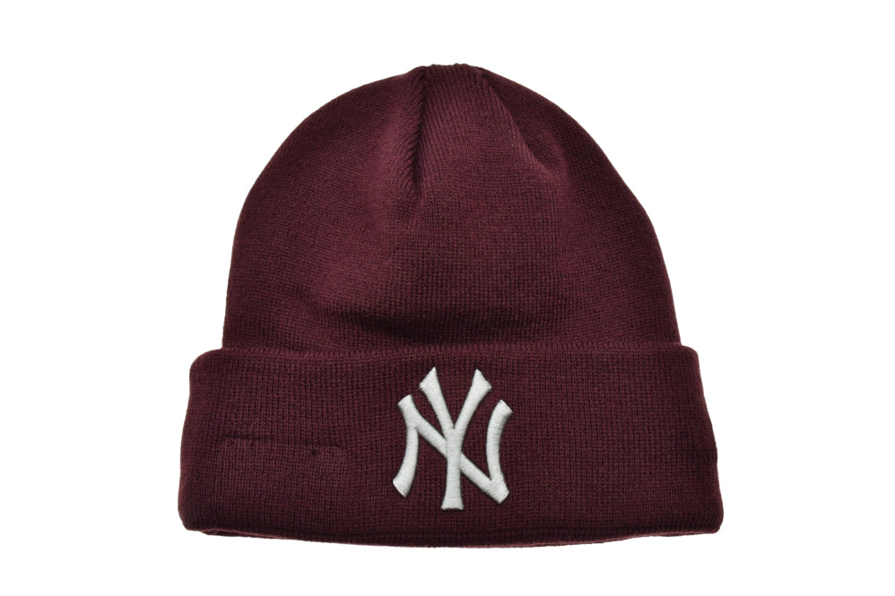 NEW ERA CUFFED YANKEES BEANIE - MAROON/GREY