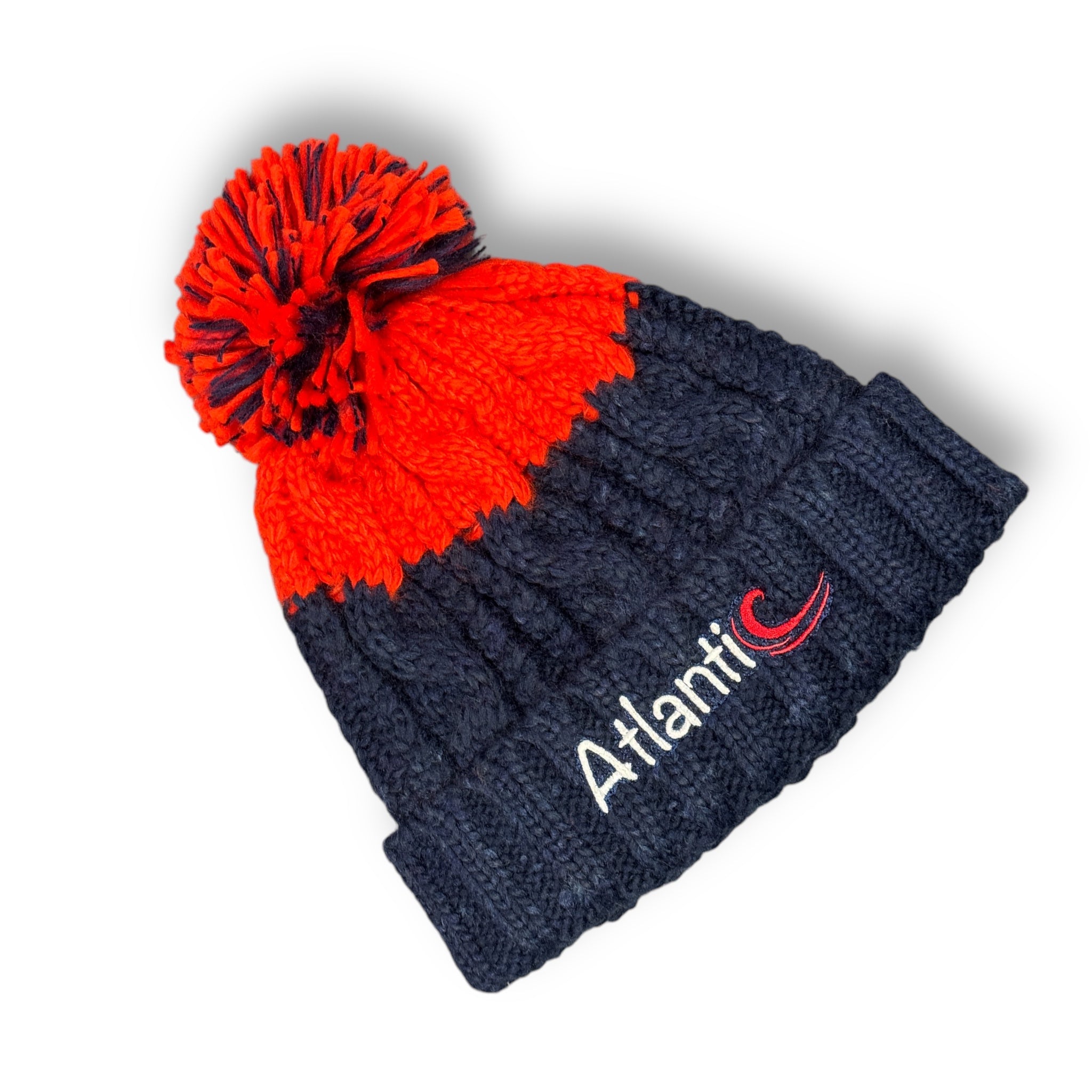 ATLANTIC 'APRES' CHUNKY KNIT BEANIE - NAVY/RED