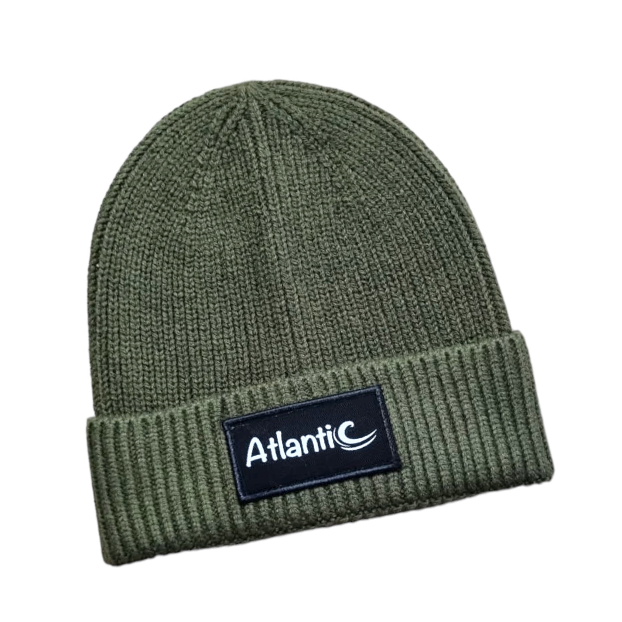 ATLANTIC APPAREL FASHION PATCH BEANIE - MILITARY GREEN