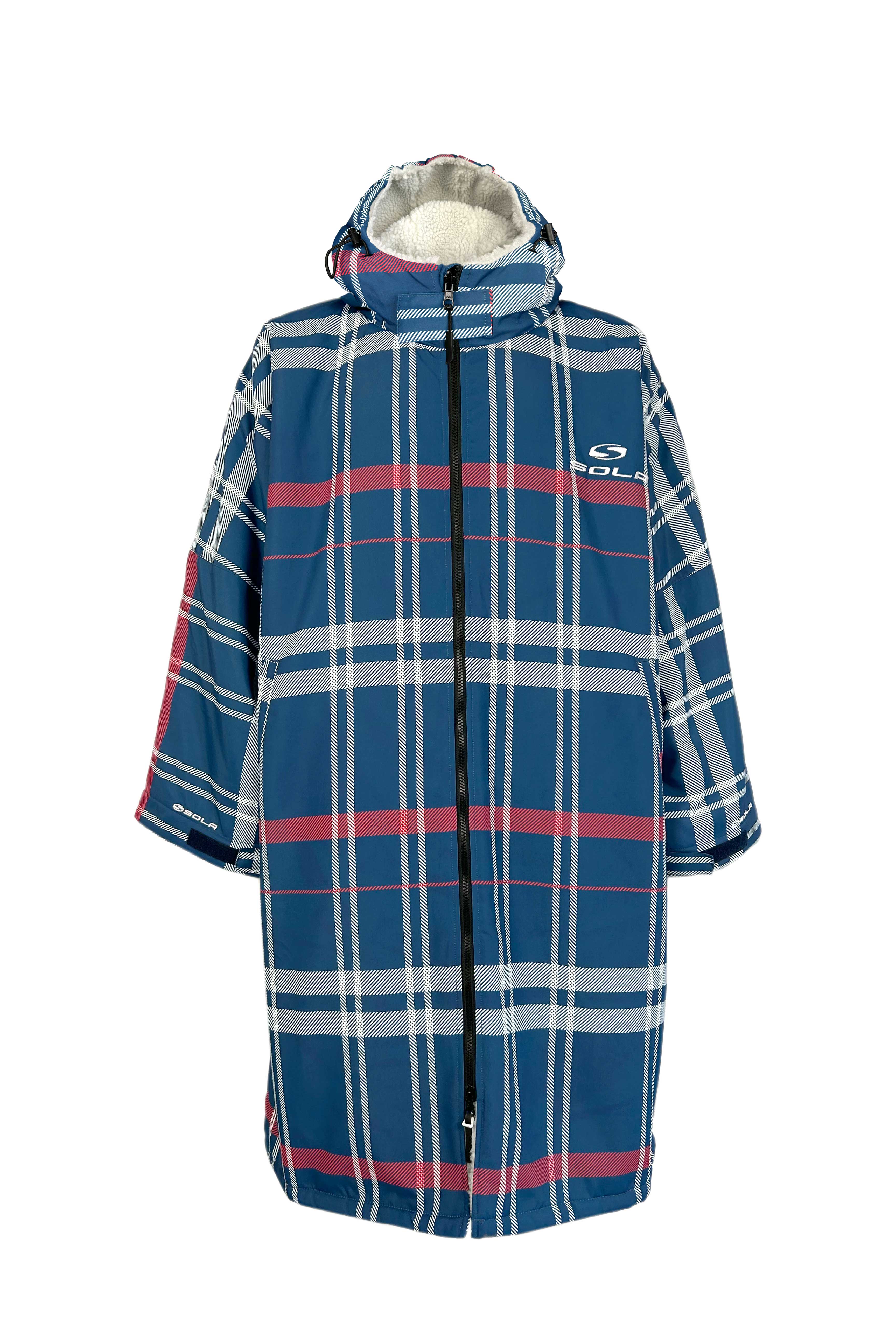 SOLA WATERPROOF CHANGING ROBE - NAVY CHECK