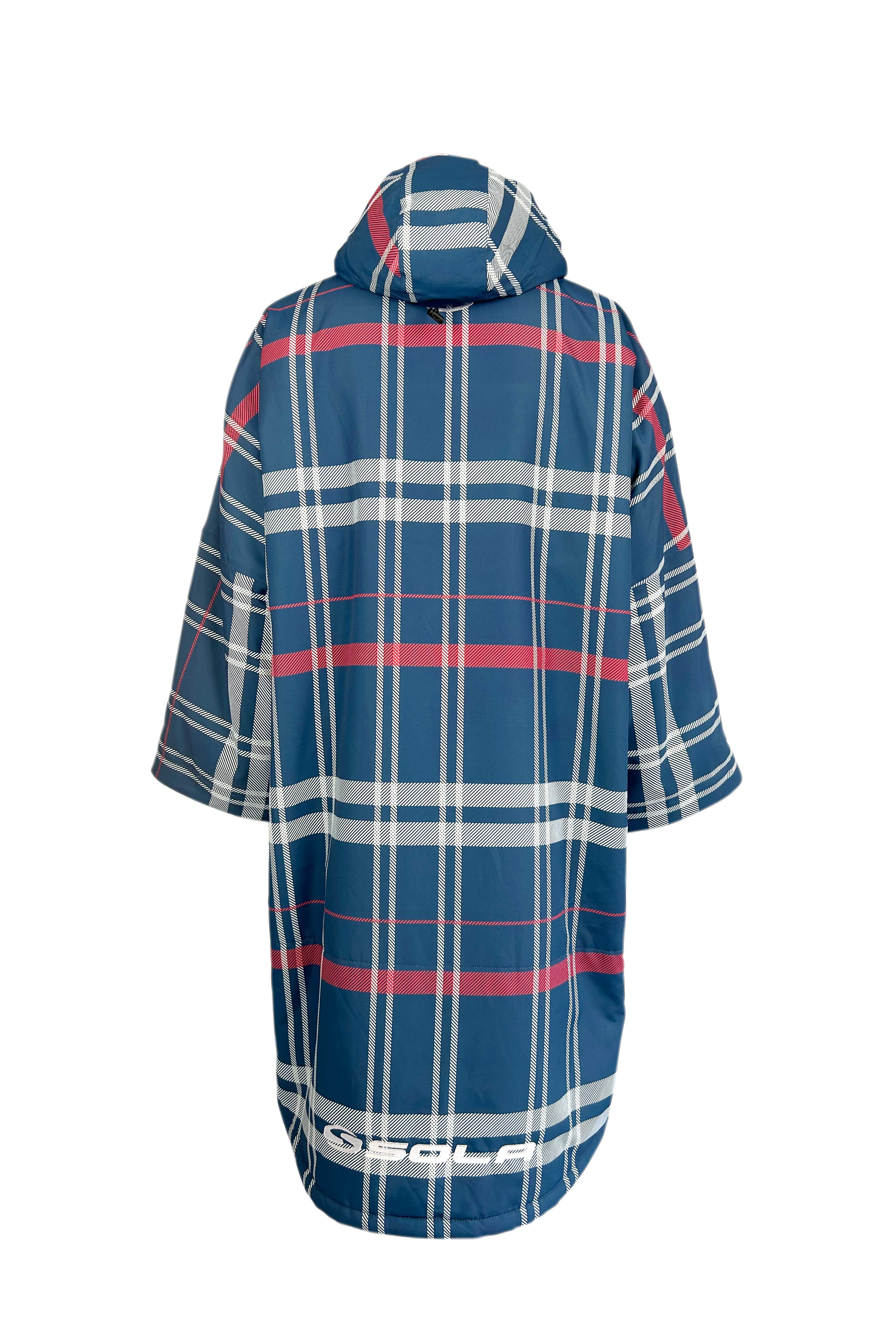 SOLA WATERPROOF CHANGING ROBE - NAVY CHECK