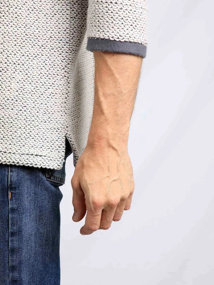 Weird Fish Cruiser 1/4 Zip Macaroni Sweatshirt Ecru