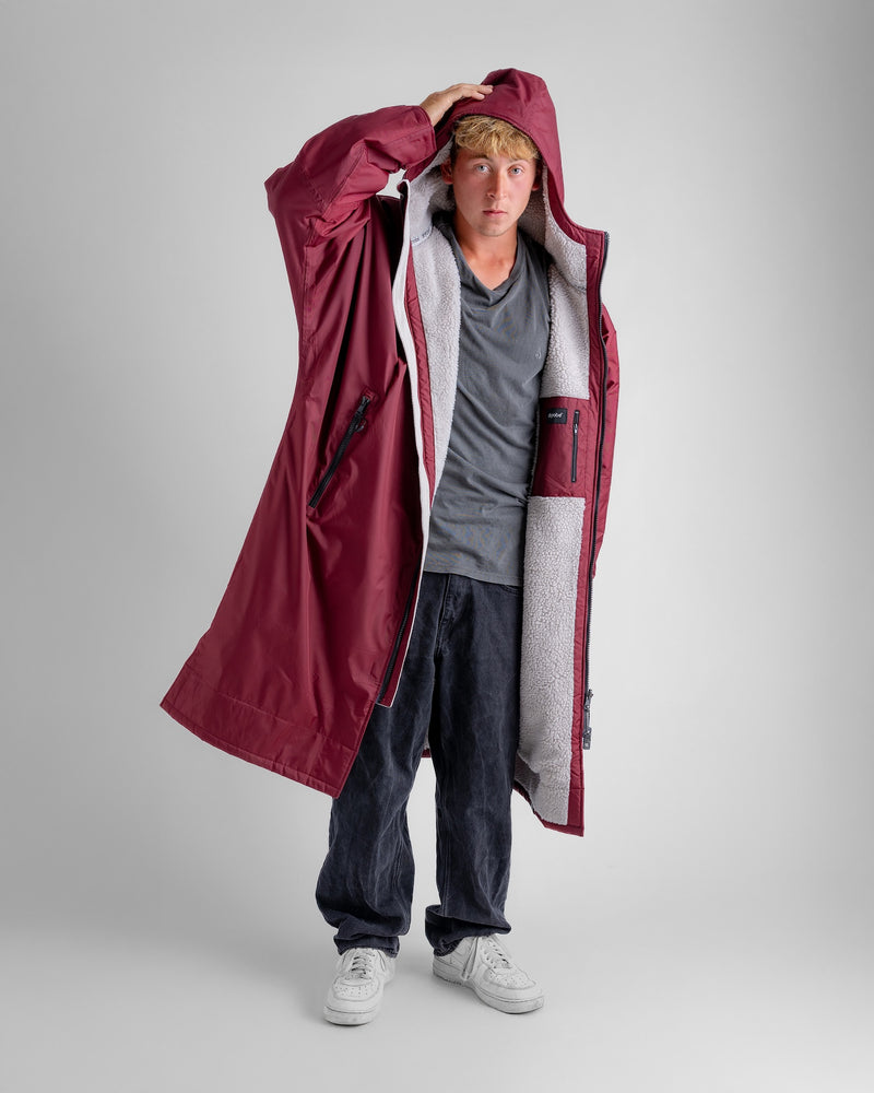 Dryrobe® Advance Long Sleeve - Burgundy/Grey
