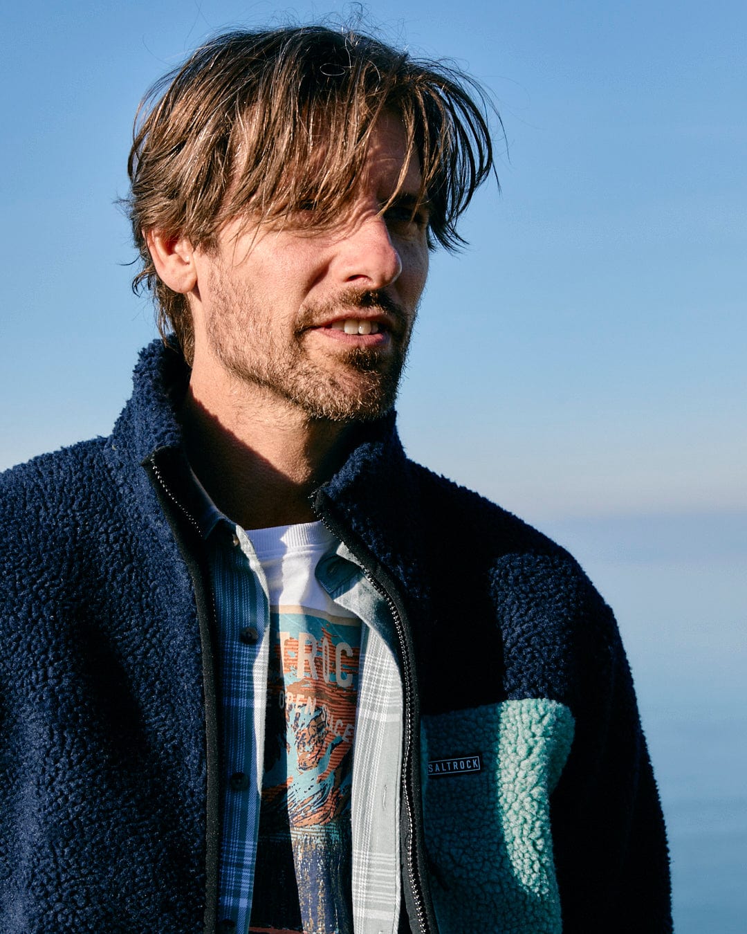 SALTROCK WYE MENS BORG ZIP FLEECE