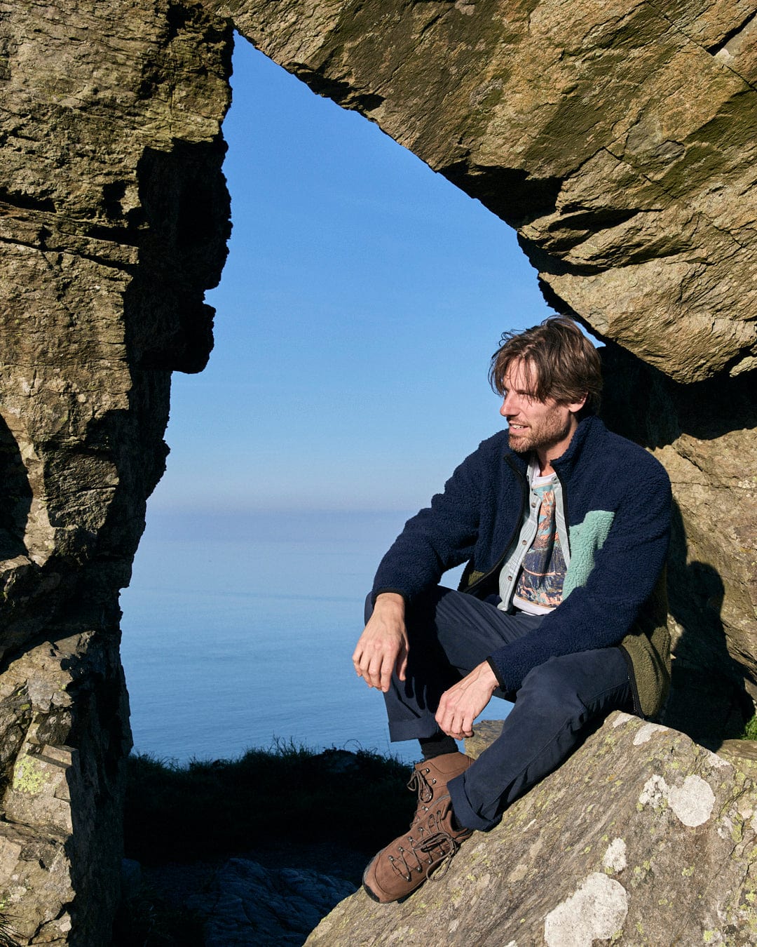 SALTROCK WYE MENS BORG ZIP FLEECE