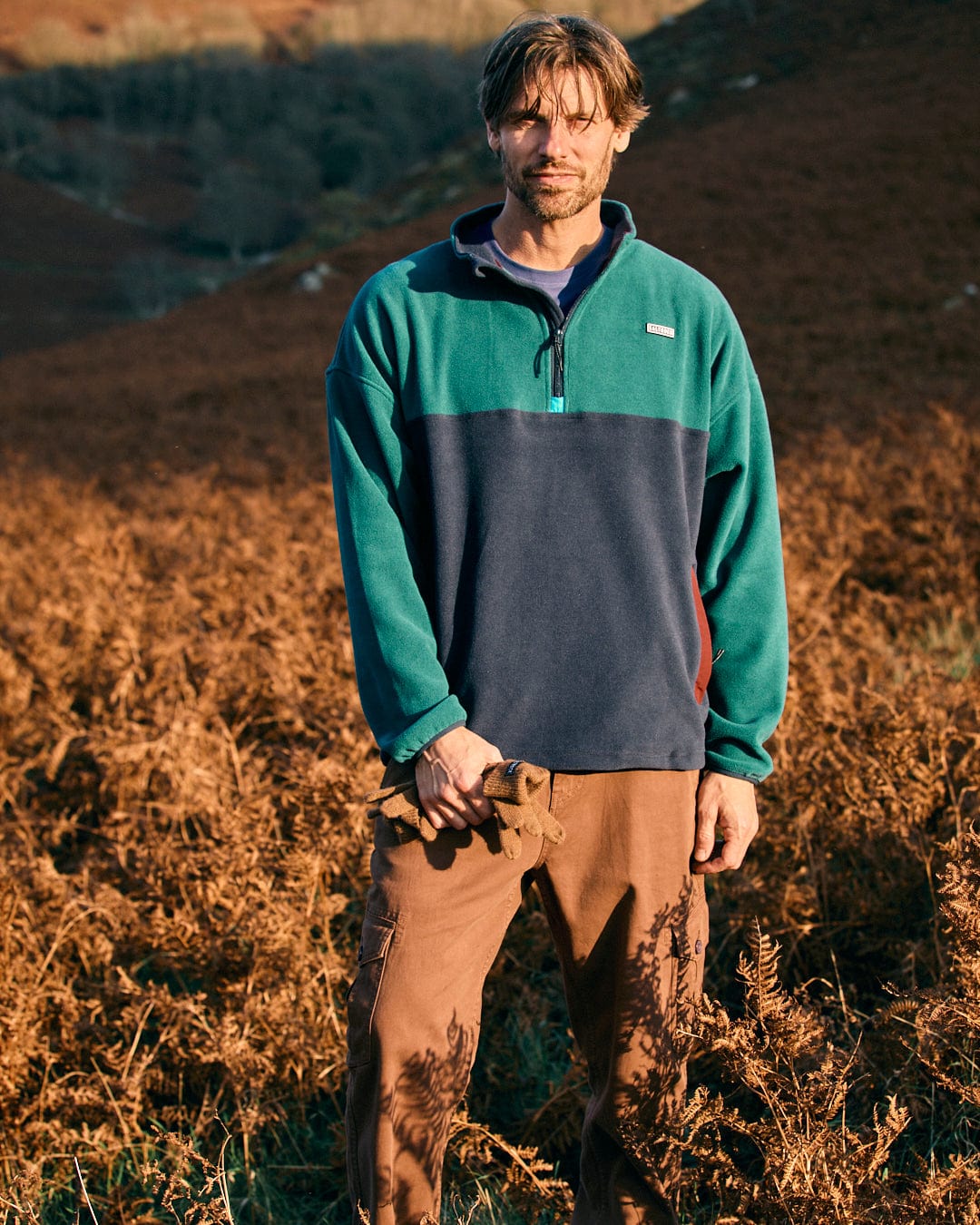 SALTROCK THEO BLOCK MENS 1/4ZIP FLEECE