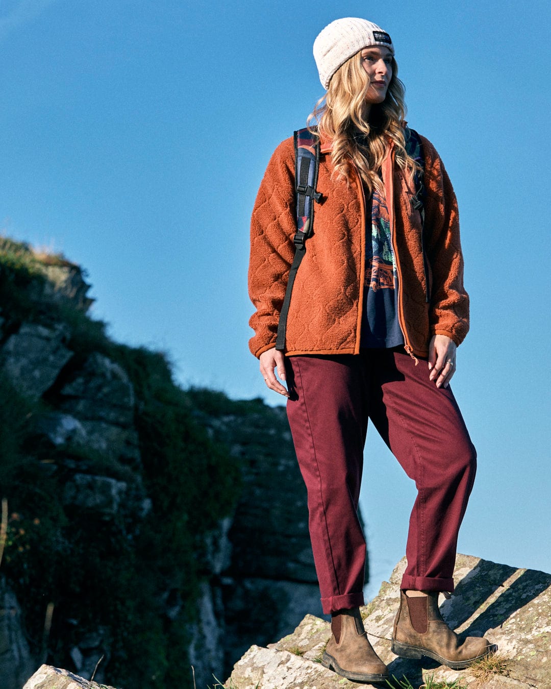 SALTROCK JARVIS WOMENS JAQUARD ZIP FLEECE