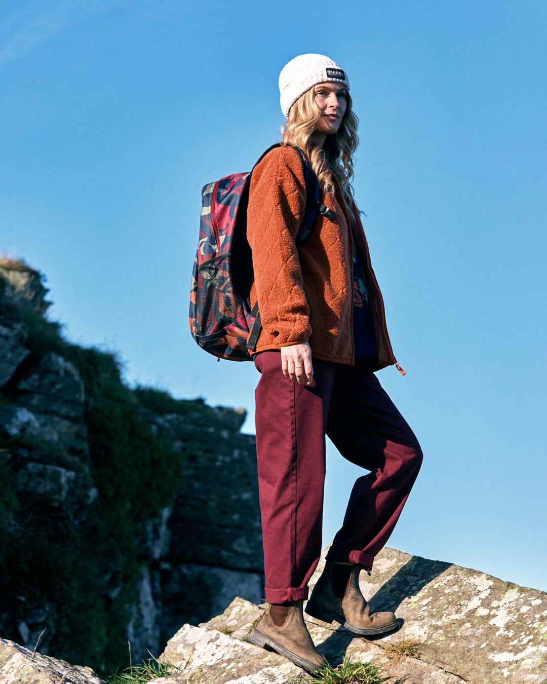 SALTROCK JARVIS WOMENS JAQUARD ZIP FLEECE