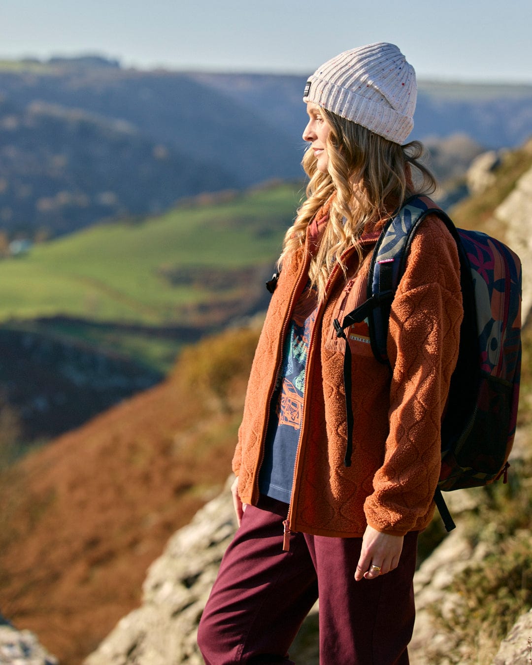 SALTROCK JARVIS WOMENS JAQUARD ZIP FLEECE