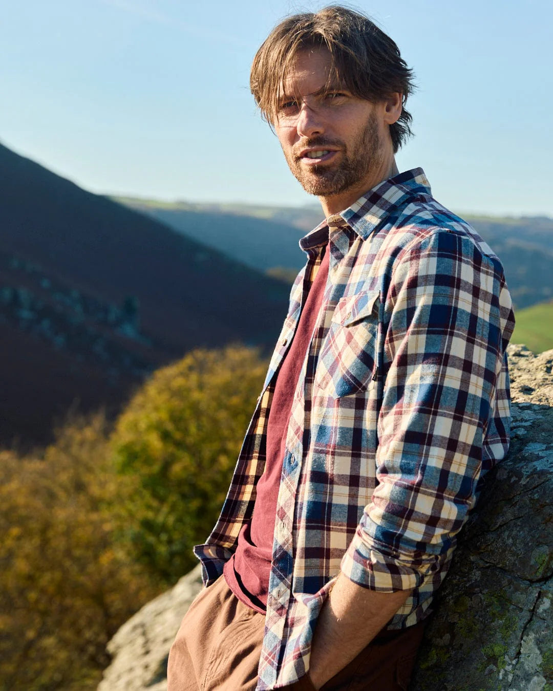 SALTROCK MILES MENS FLANNEL SHIRT - PURPLE CHECK