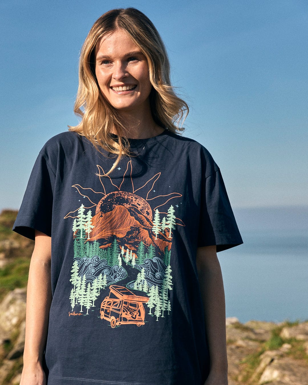 SALTROCK OPEN ROAD WOMENS OVERSIZED T-SHIRT