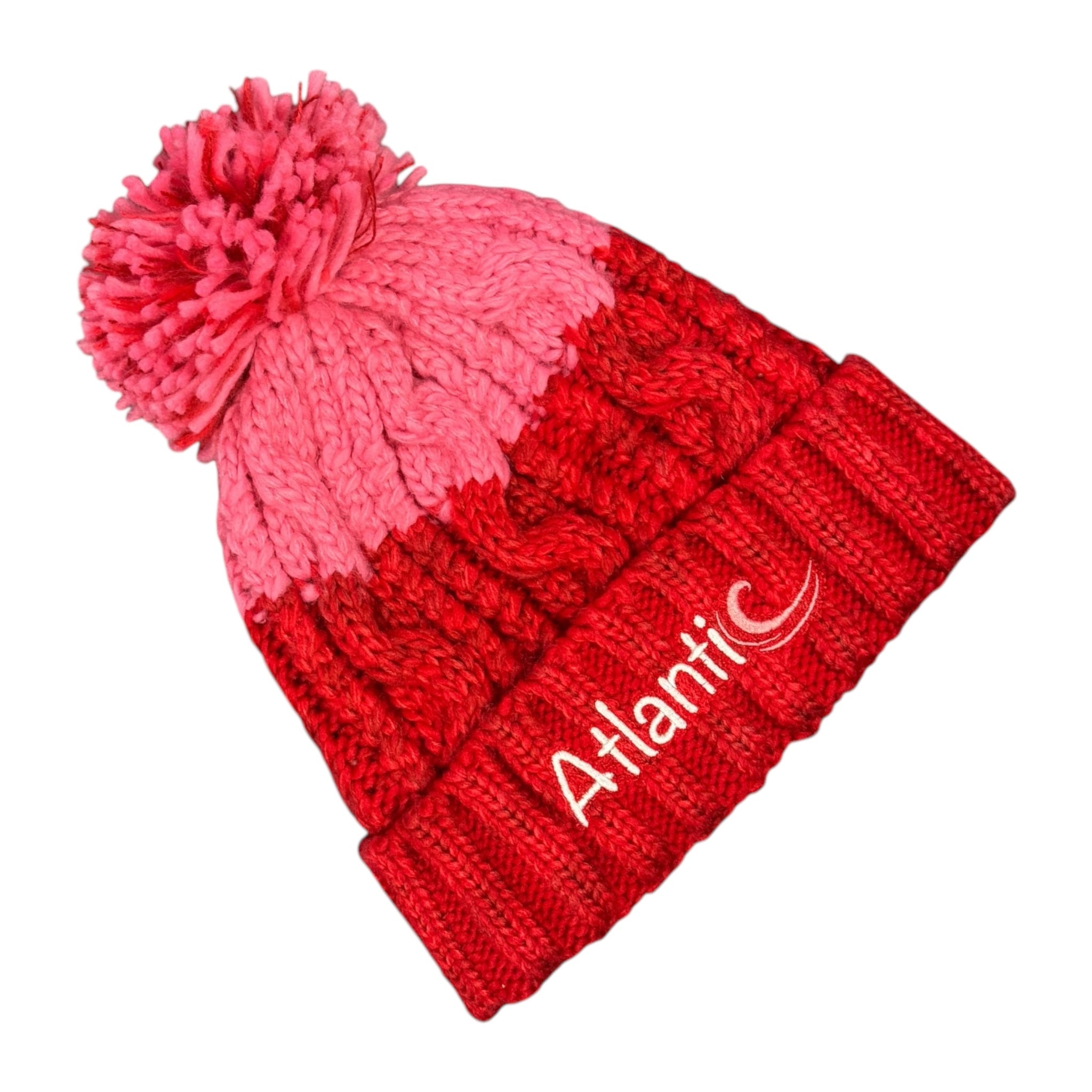 ATLANTIC 'APRES' CHUNKY KNIT BEANIE - RED/PINK