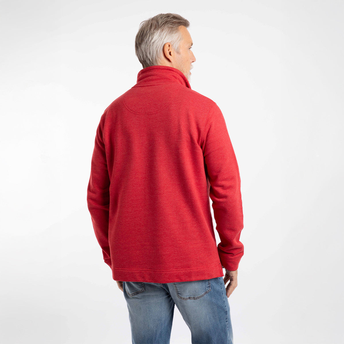 Weird Fish Brampton 1/4 Zip Sweatshirt - Red