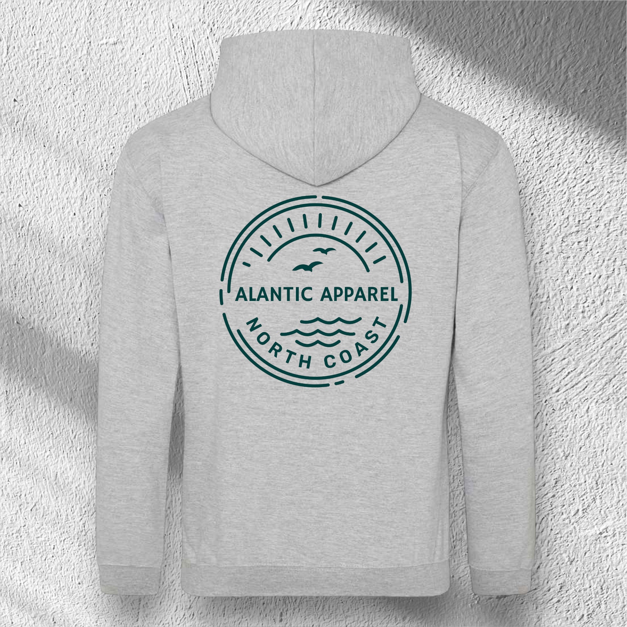 Atlantic Apparel 'Horizon' Unisex Zip Hoody - Grey