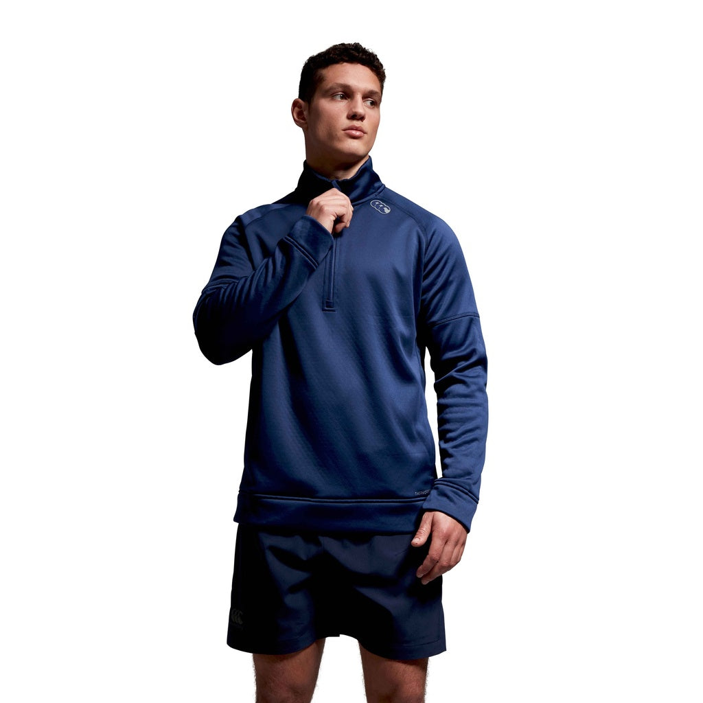 CANTERBURY 1/2 ZIP THERMOREG FLEECE - NAVY