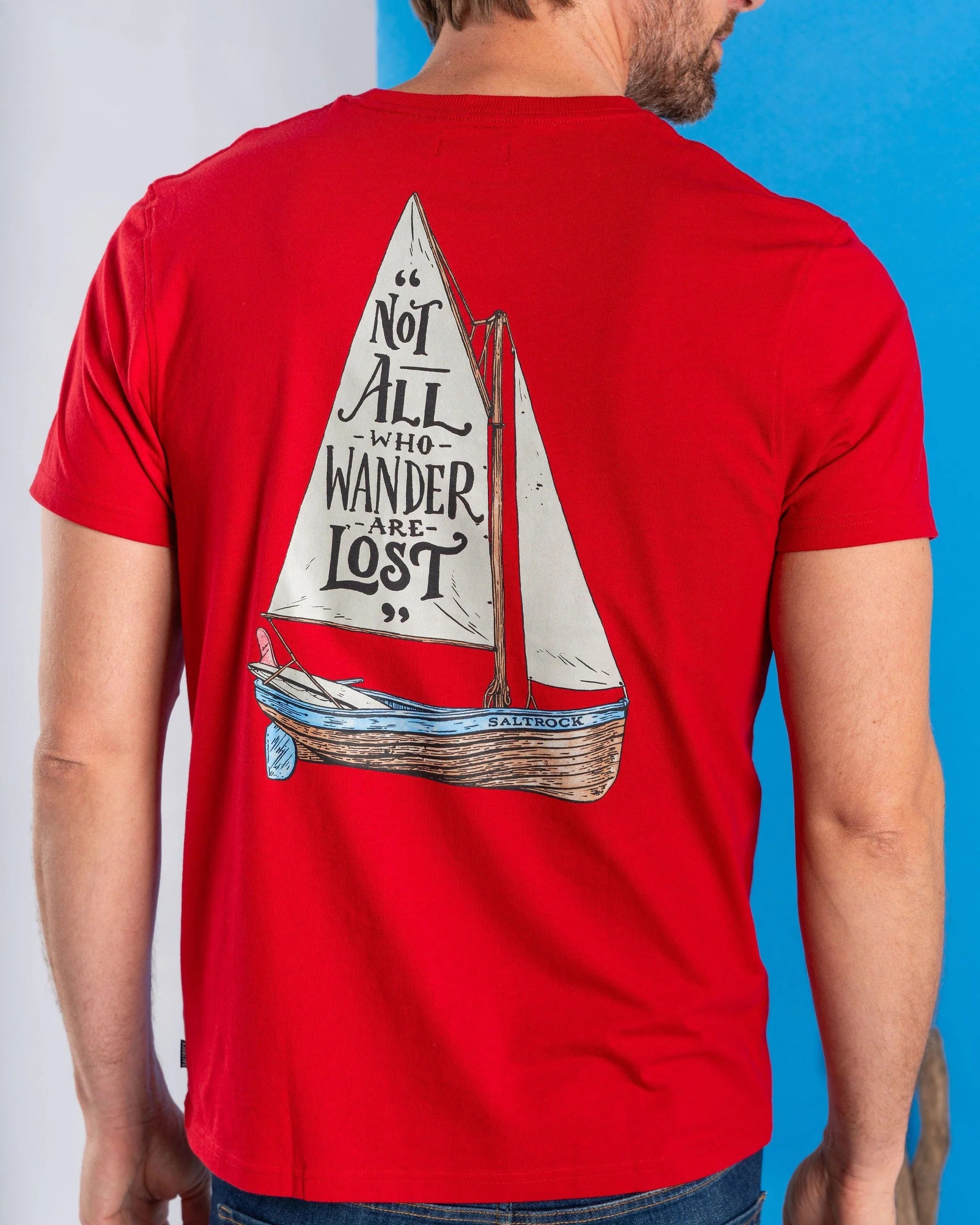 SALTROCK 'LOST SHIPS' MENS T-SHIRT - RED
