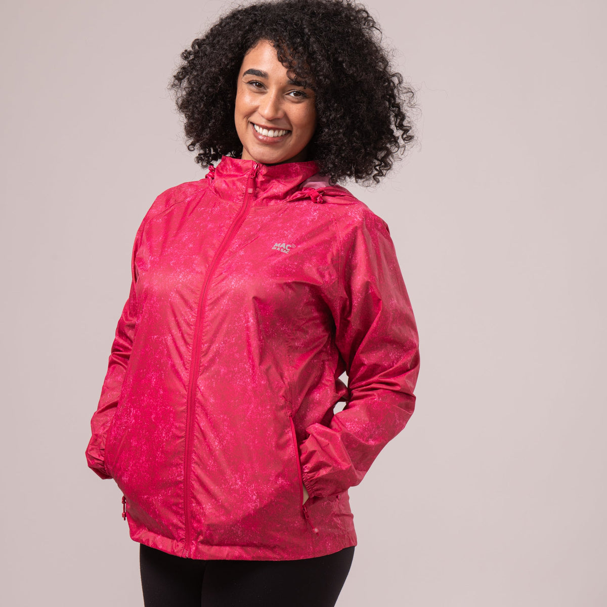 Mac In A Sac Origin II Edition Packable Waterproof Jacket - Pink Etch