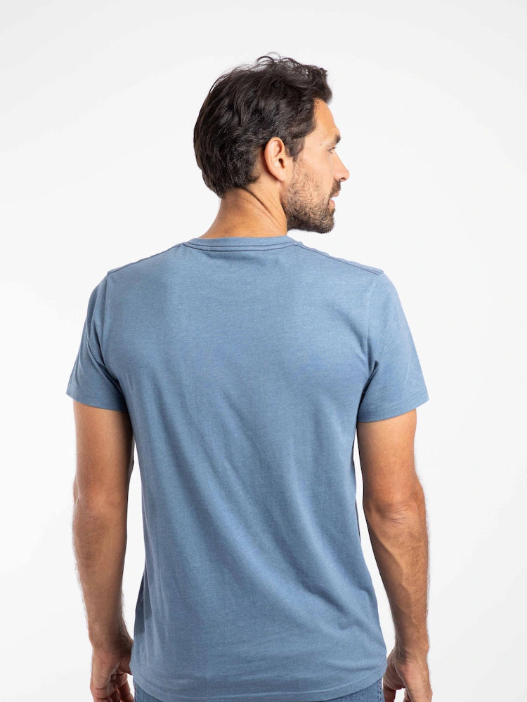 Weird Fish Heritage Surf Front Print Graphic T-Shirt Mid Blue