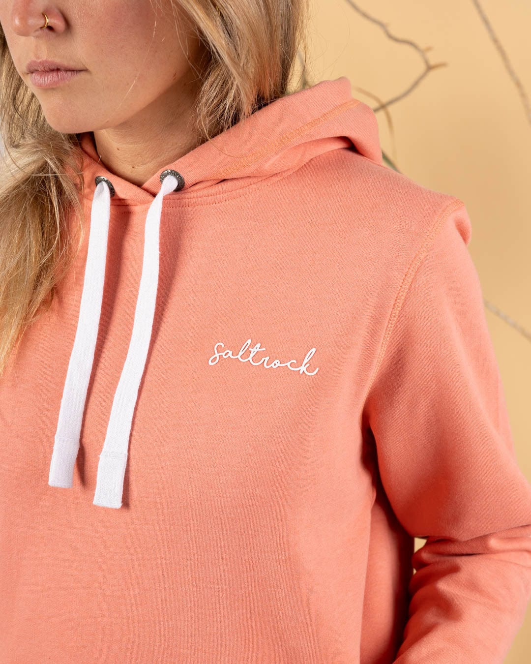 SALTROCK VELATOR - WOMENS POP HOODIE - CORAL