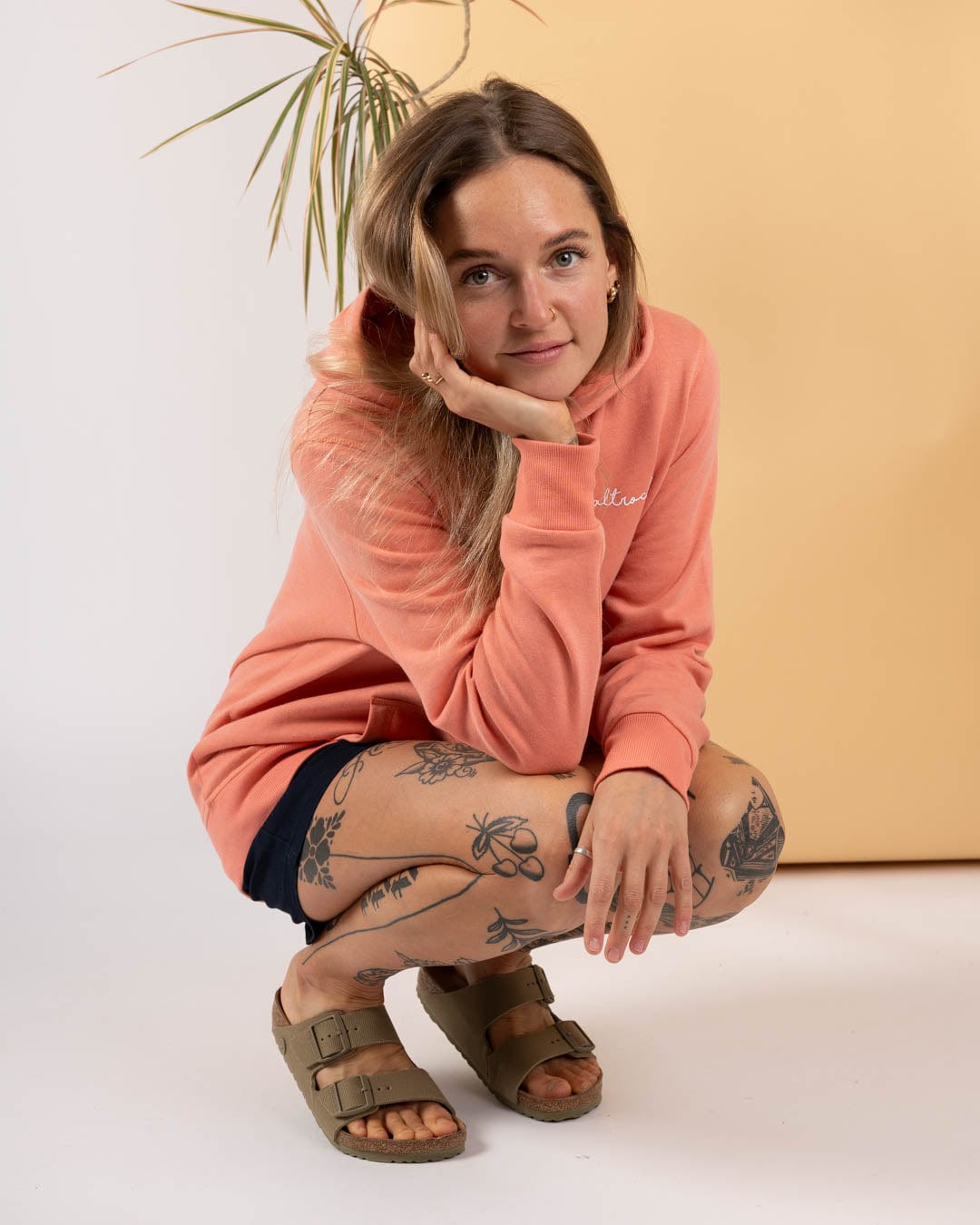 SALTROCK VELATOR - WOMENS POP HOODIE - CORAL