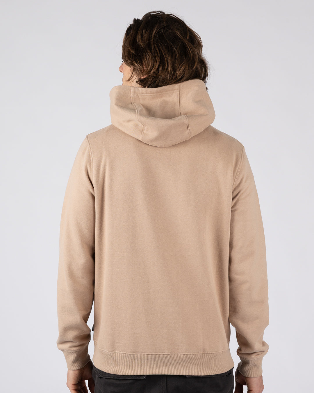 Saltrock Trail Slogan - Mens Pop Hoodie - Beige