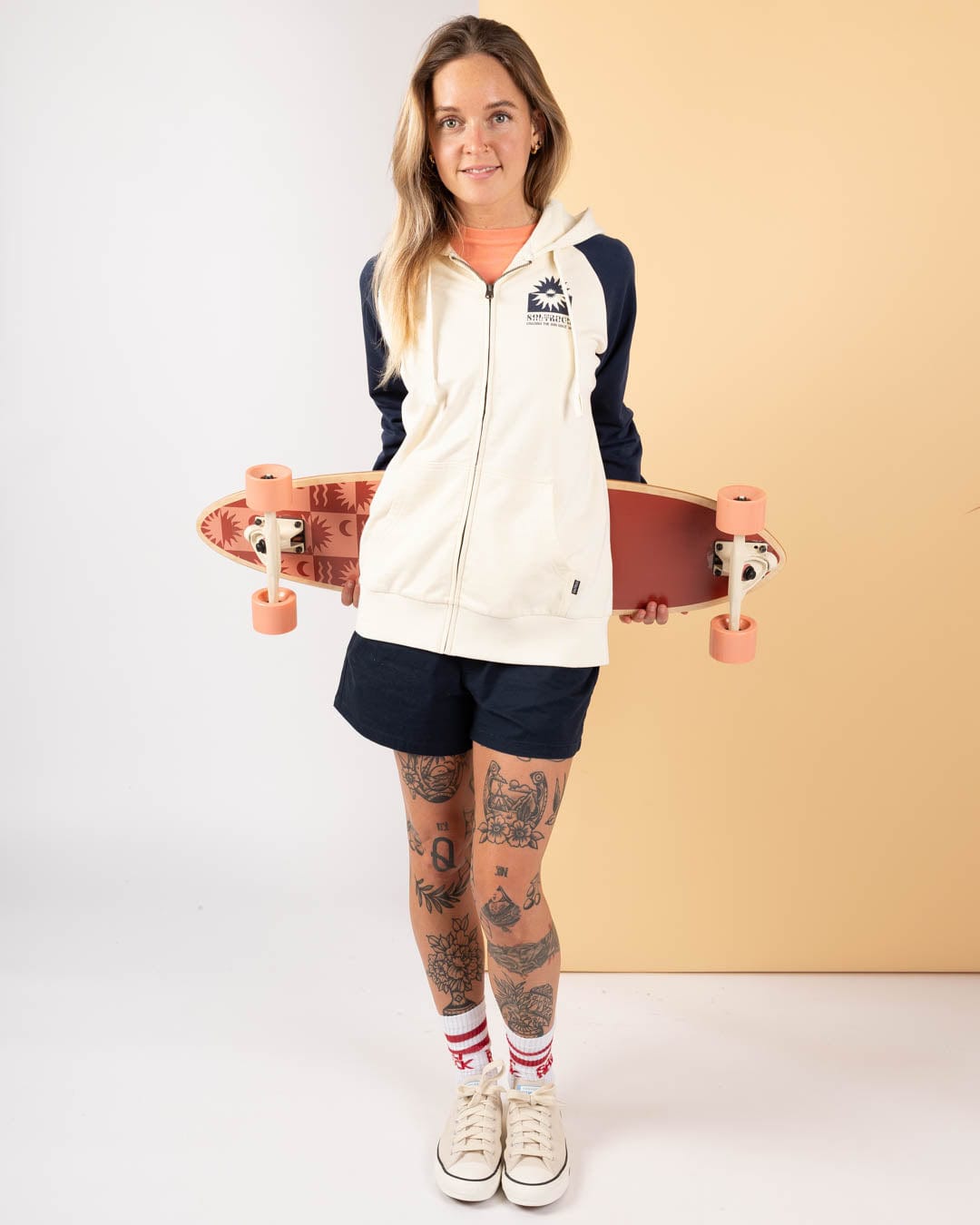 SALTROCK 'ROOTS' WOMENS ZIP HOODY - CREAM