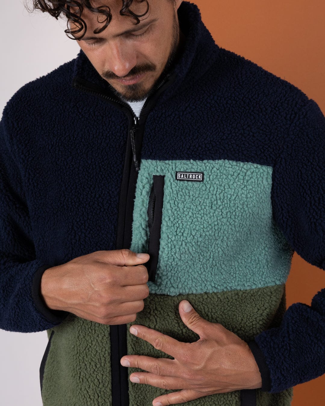 SALTROCK WYE MENS BORG ZIP FLEECE