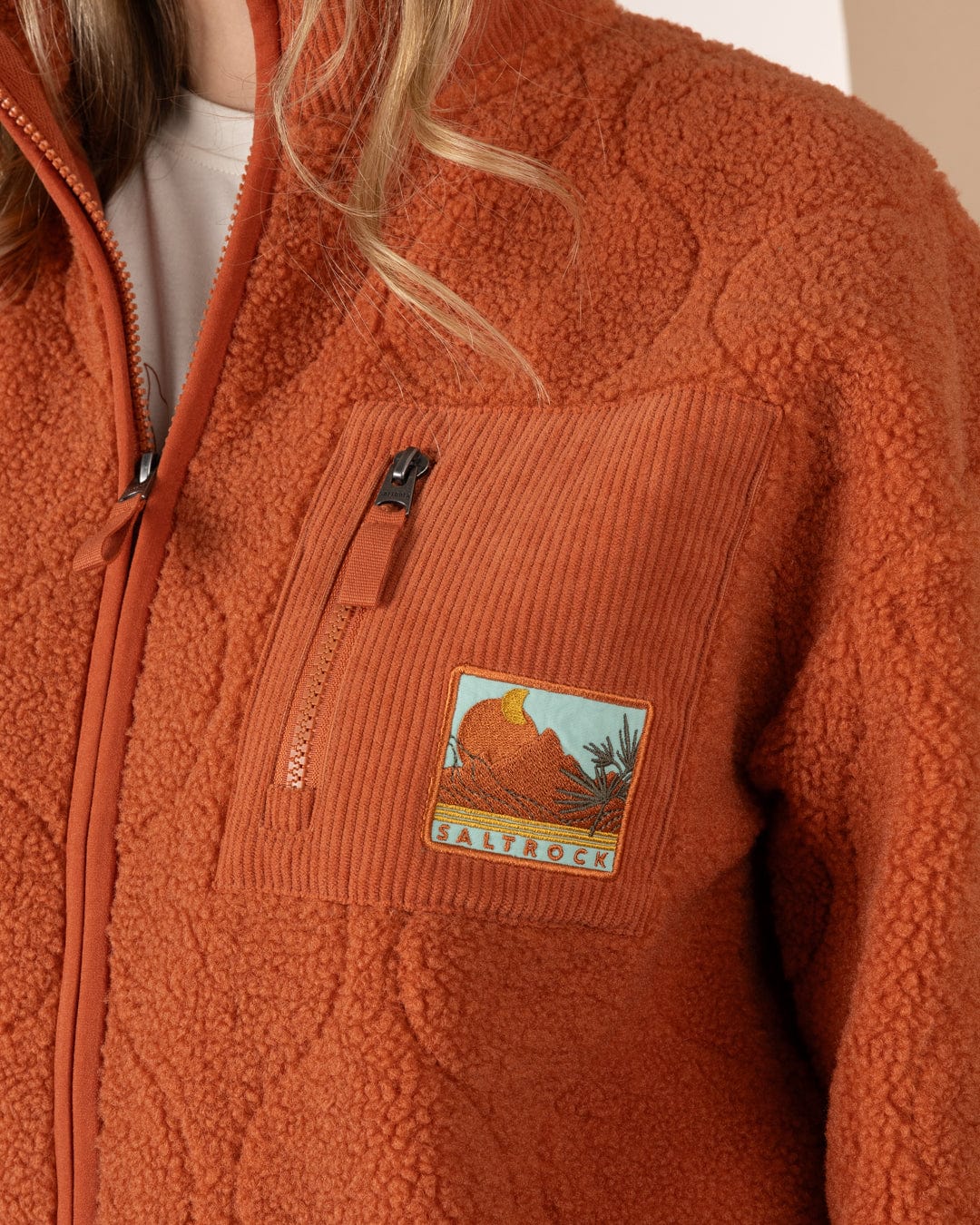 SALTROCK JARVIS WOMENS JAQUARD ZIP FLEECE