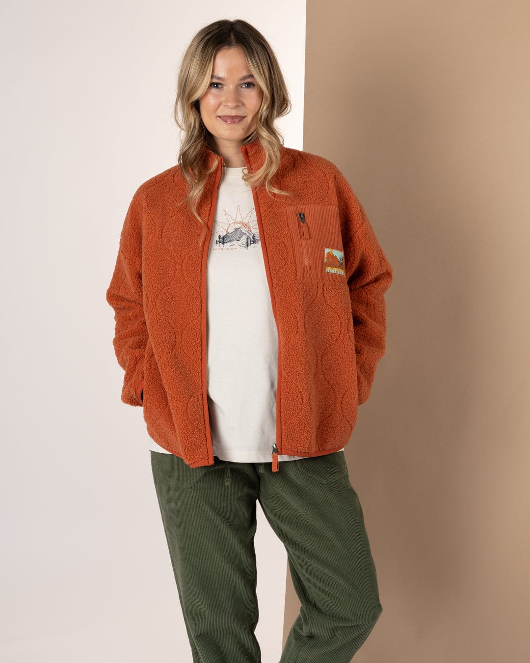 SALTROCK JARVIS WOMENS JAQUARD ZIP FLEECE