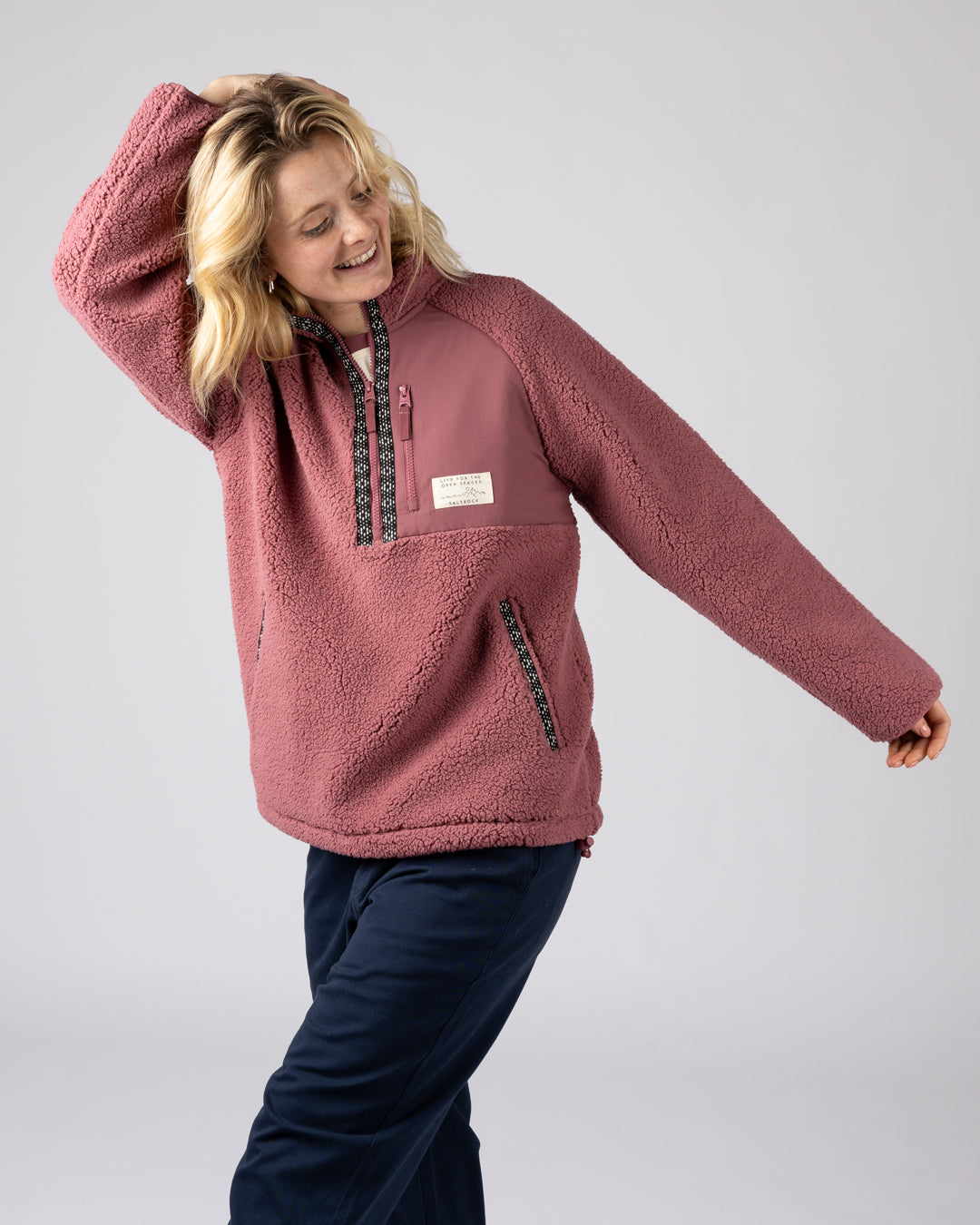 Saltrock Lya Womens Fleece in Dark Pink