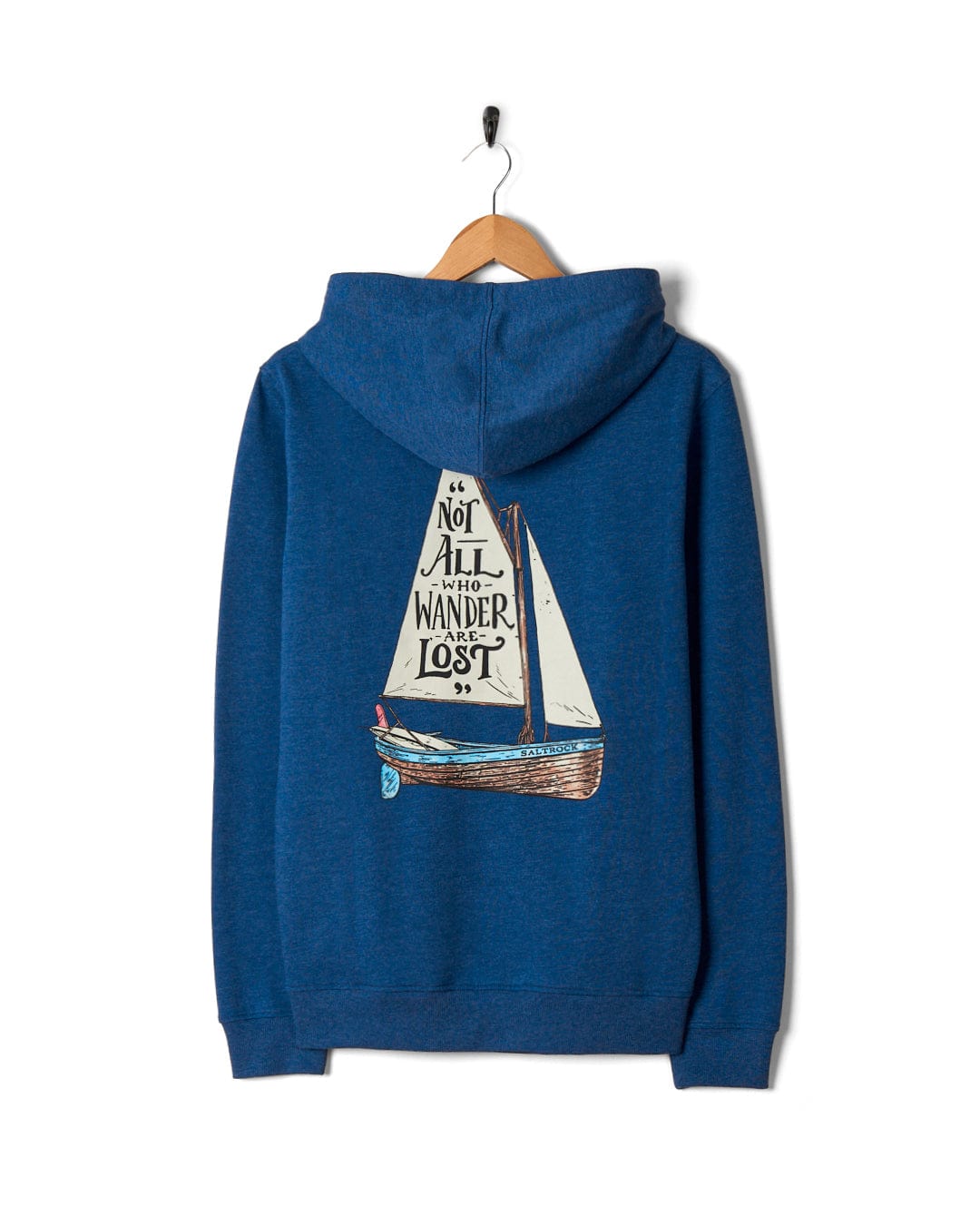 SALTROCK 'LOST SHIPS' MEN'S POP HOODIE - BLUE MARL