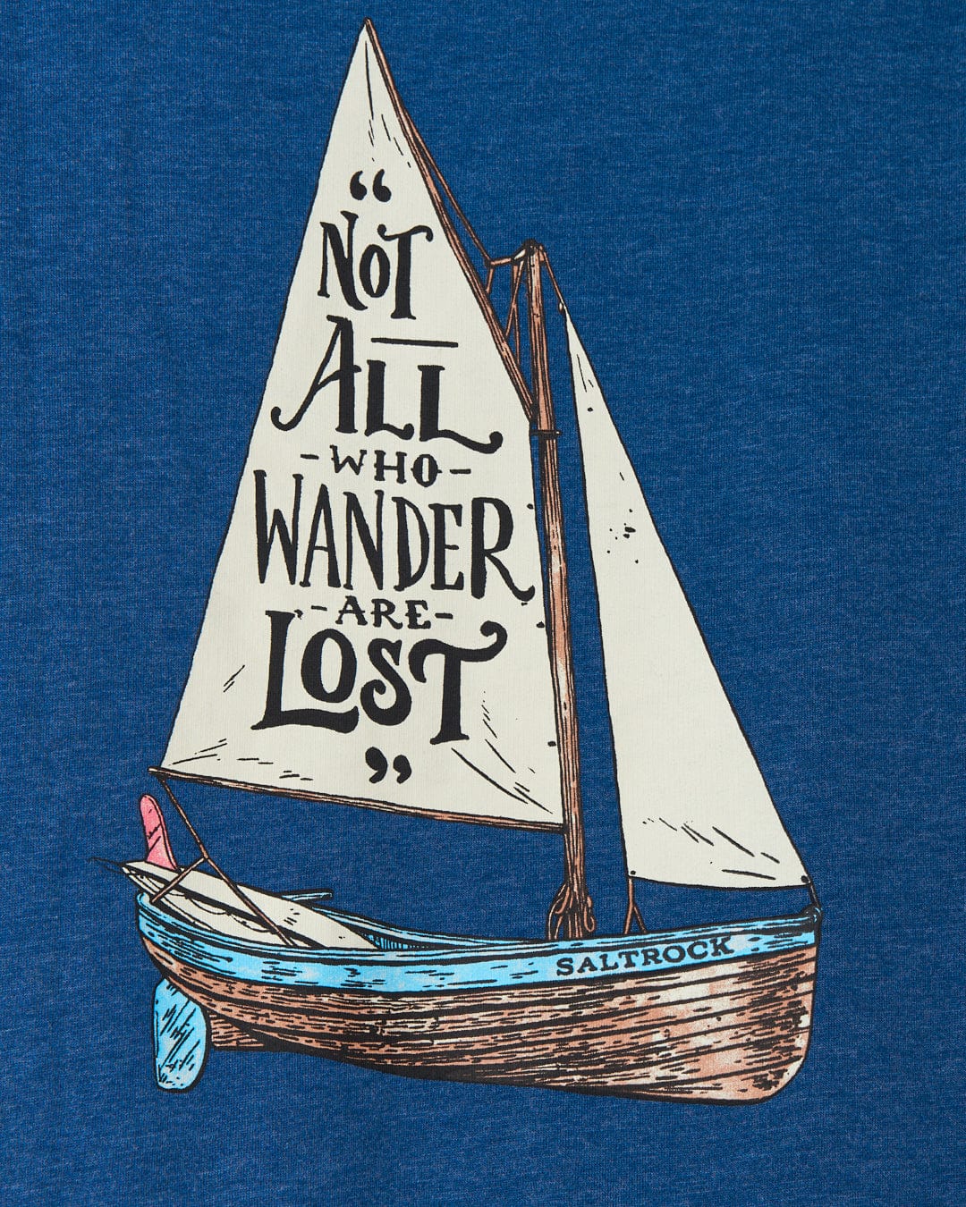 SALTROCK 'LOST SHIPS' MEN'S POP HOODIE - BLUE MARL