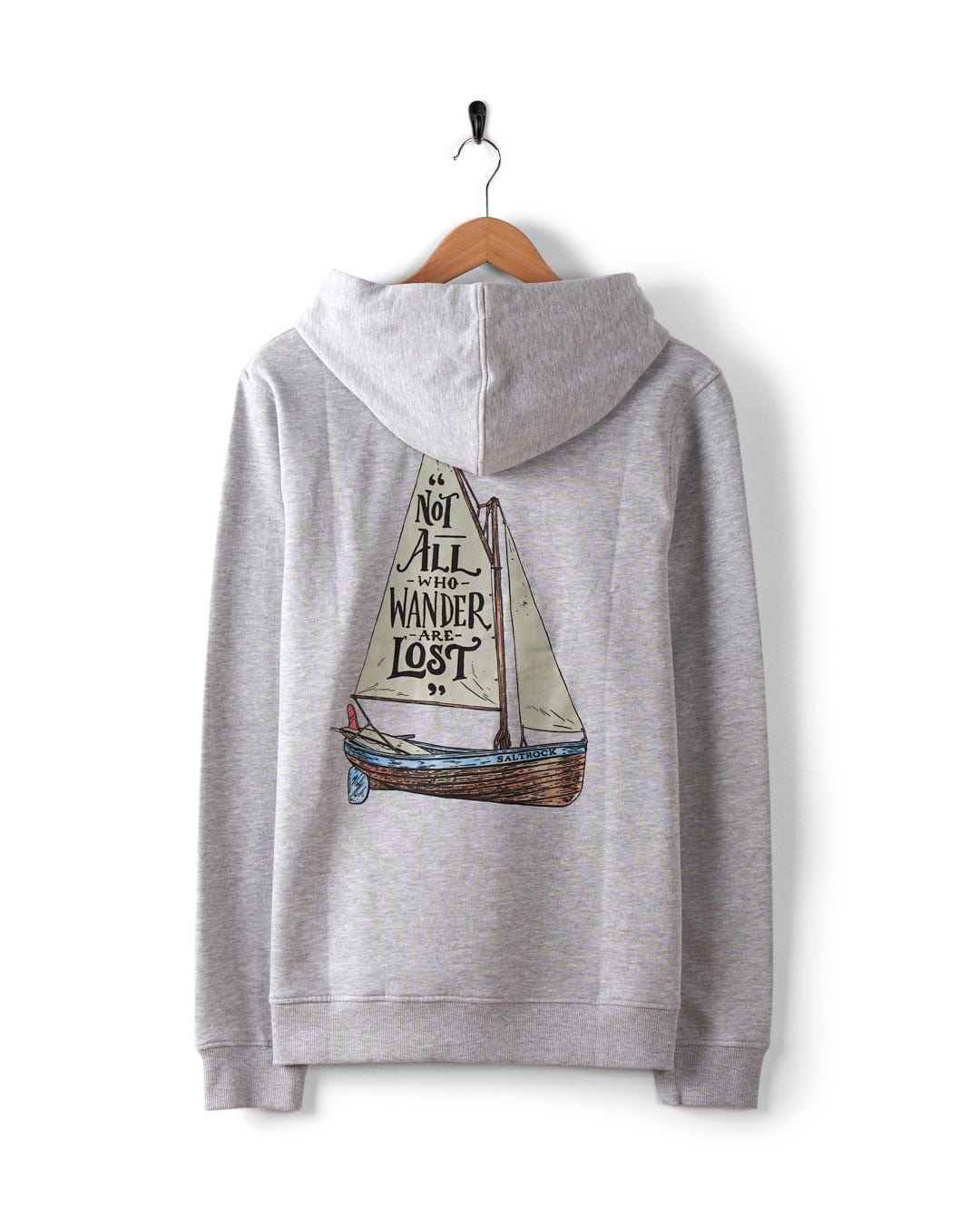 SALTROCK 'LOST SHIPS' MEN'S POP HOODIE - GREY