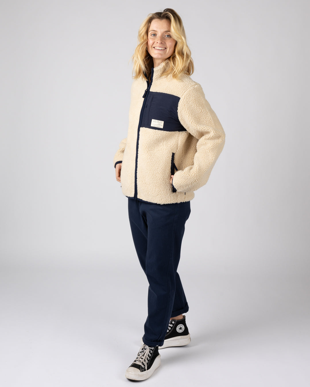 Saltrock Wrenna Womens Zip Through Fleece in Cream