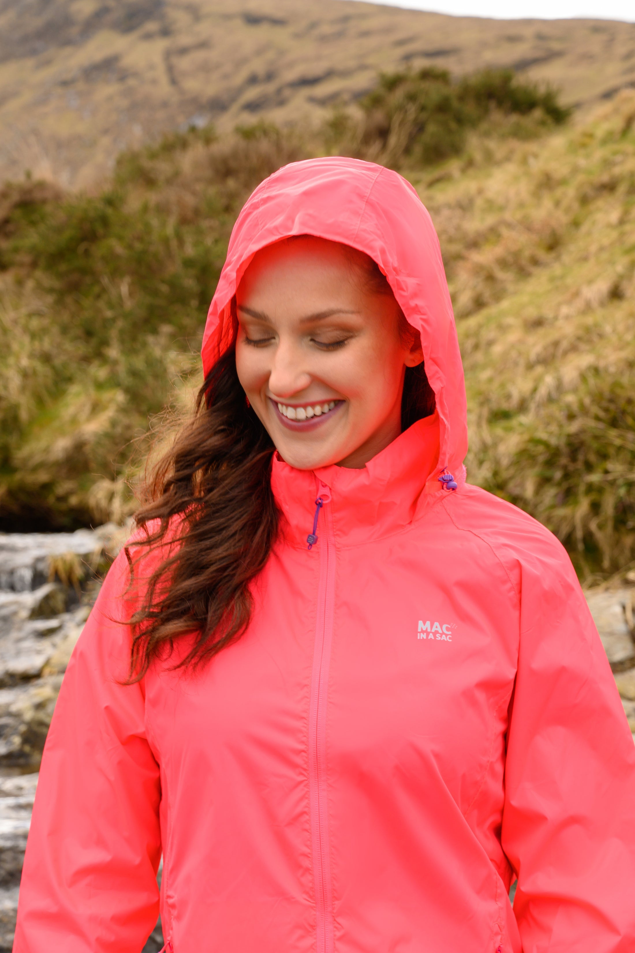 MAC IN A SAC ORIGIN II PACKABLE WATERPROOF JACKET - NEON WATERMELON