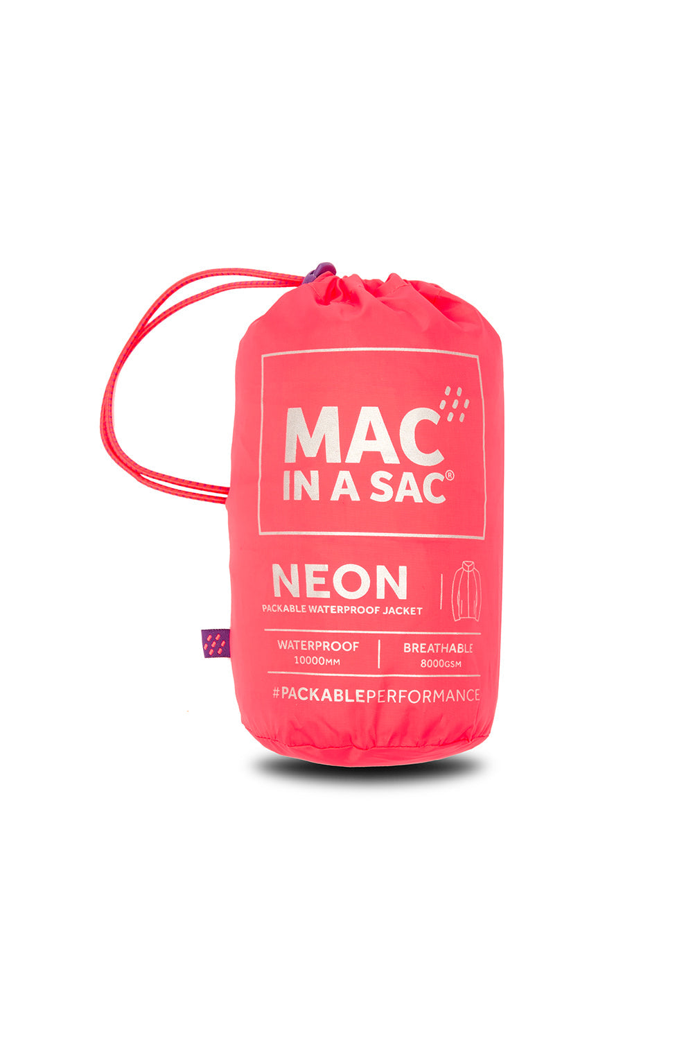 MAC IN A SAC ORIGIN II PACKABLE WATERPROOF JACKET - NEON WATERMELON