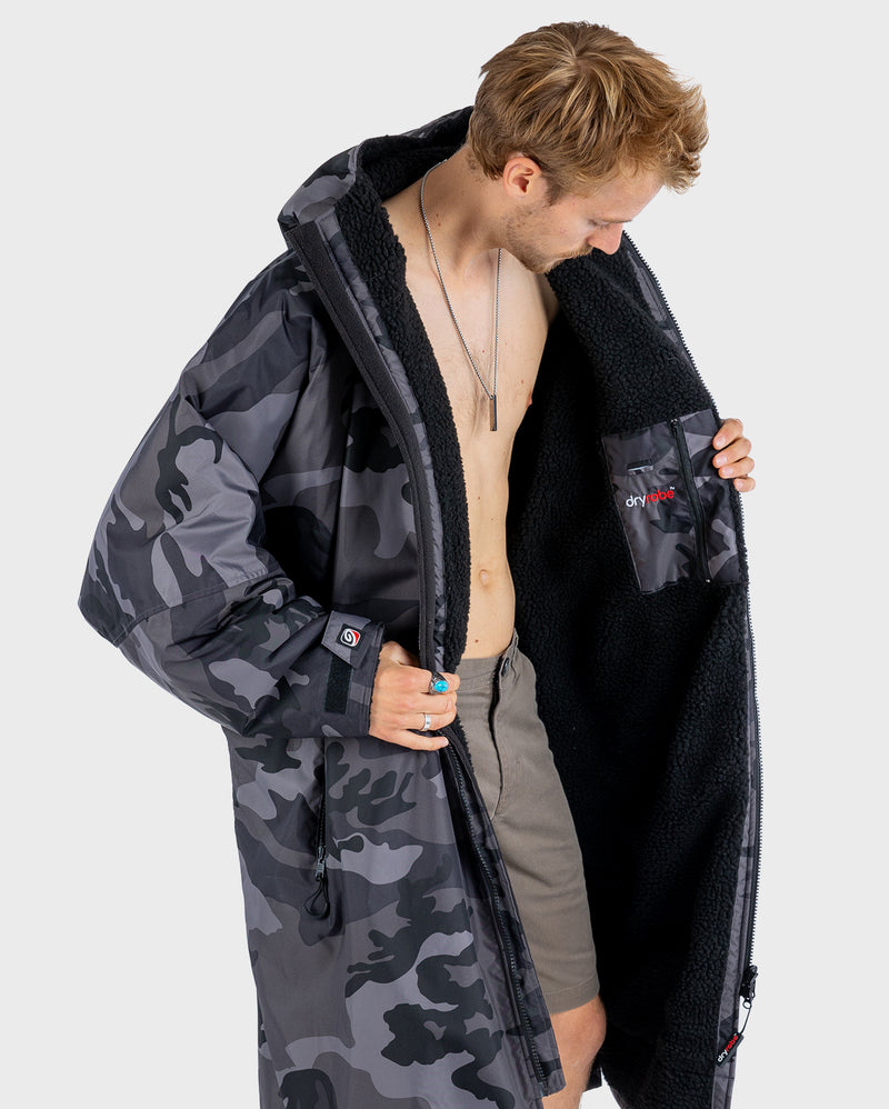 dryrobe® ADVANCE LONG SLEEVE - BLACK CAMO