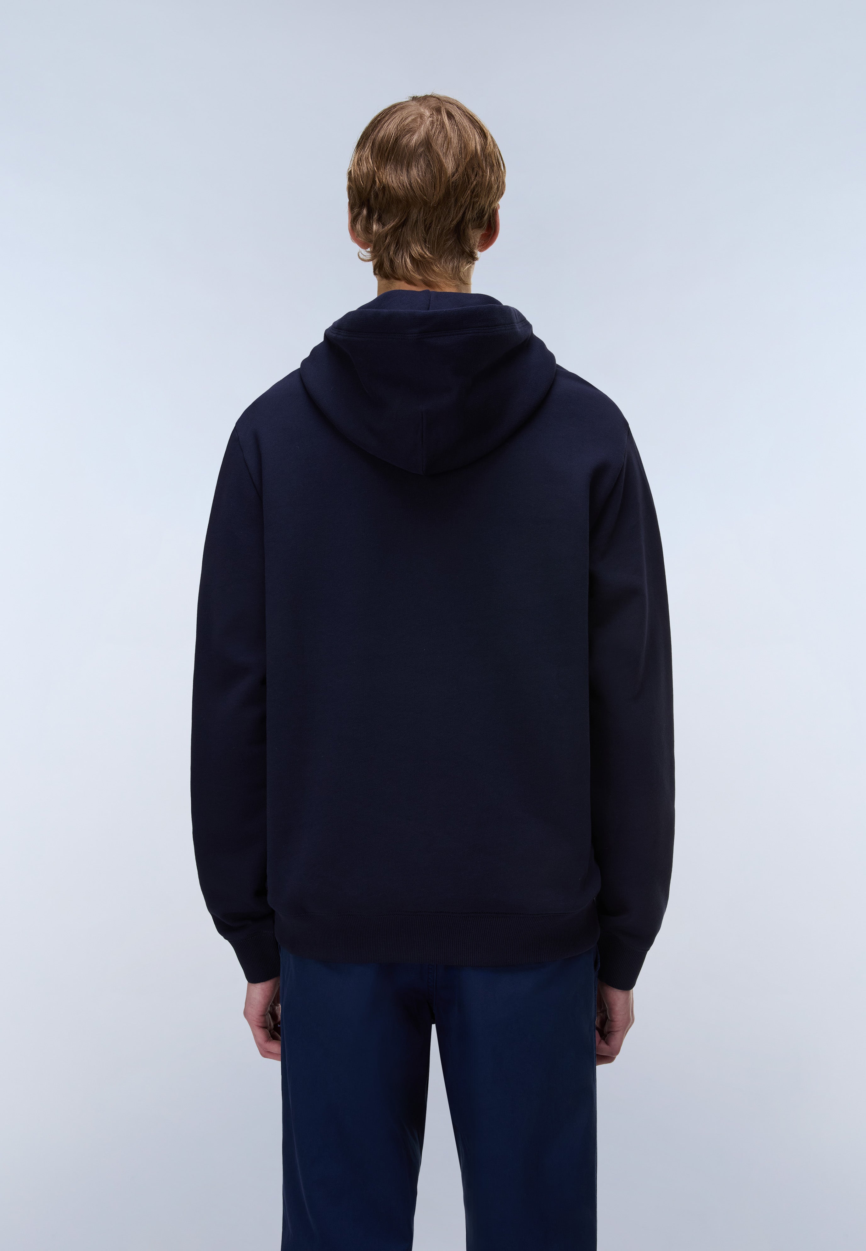 Napapijri Box Logo French Terry Hoodie - Dark Blue