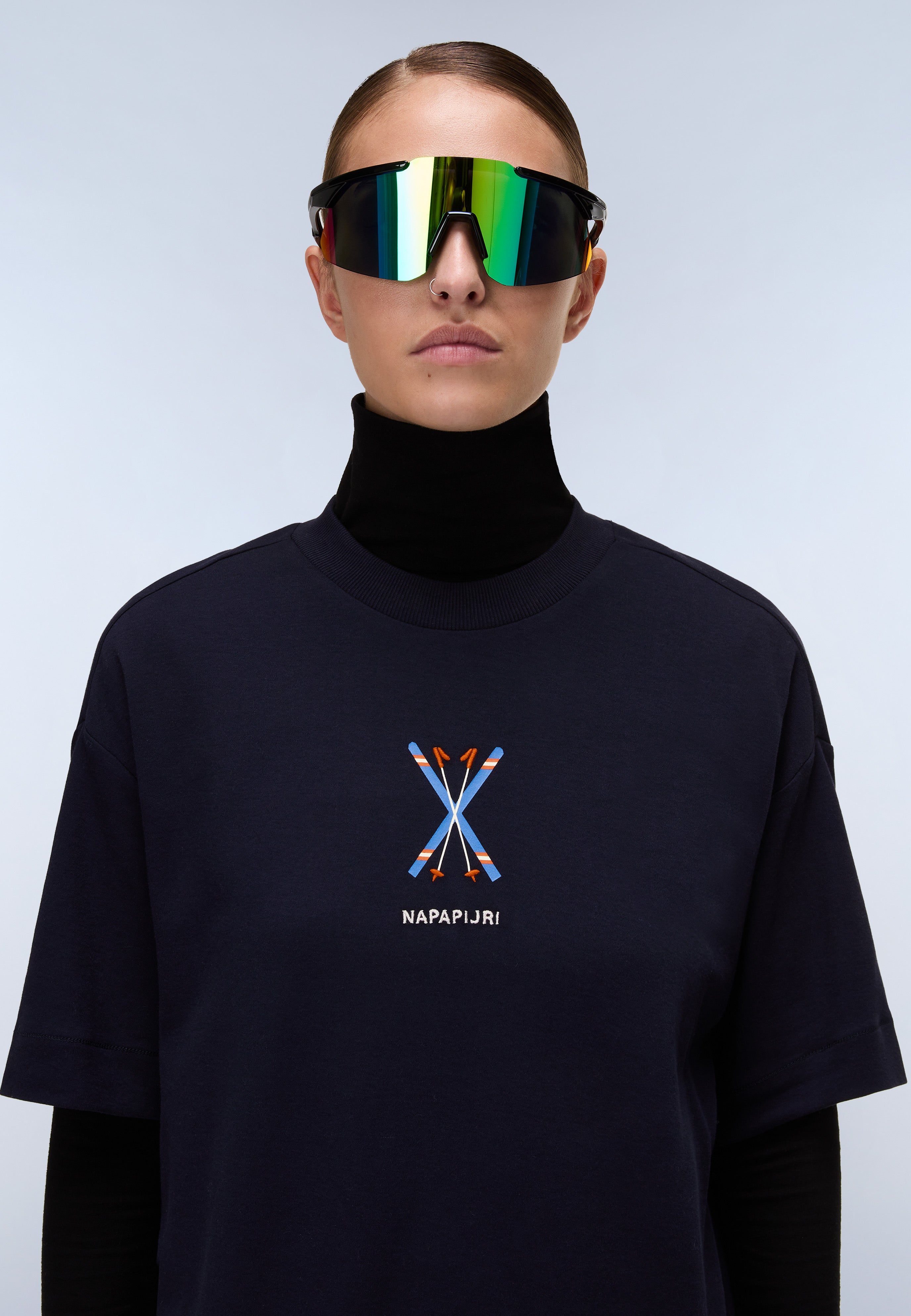 NAPAPIJRI IRTO WOMENS SHORT SLEEVE T-SHIRT - BLU MARINE