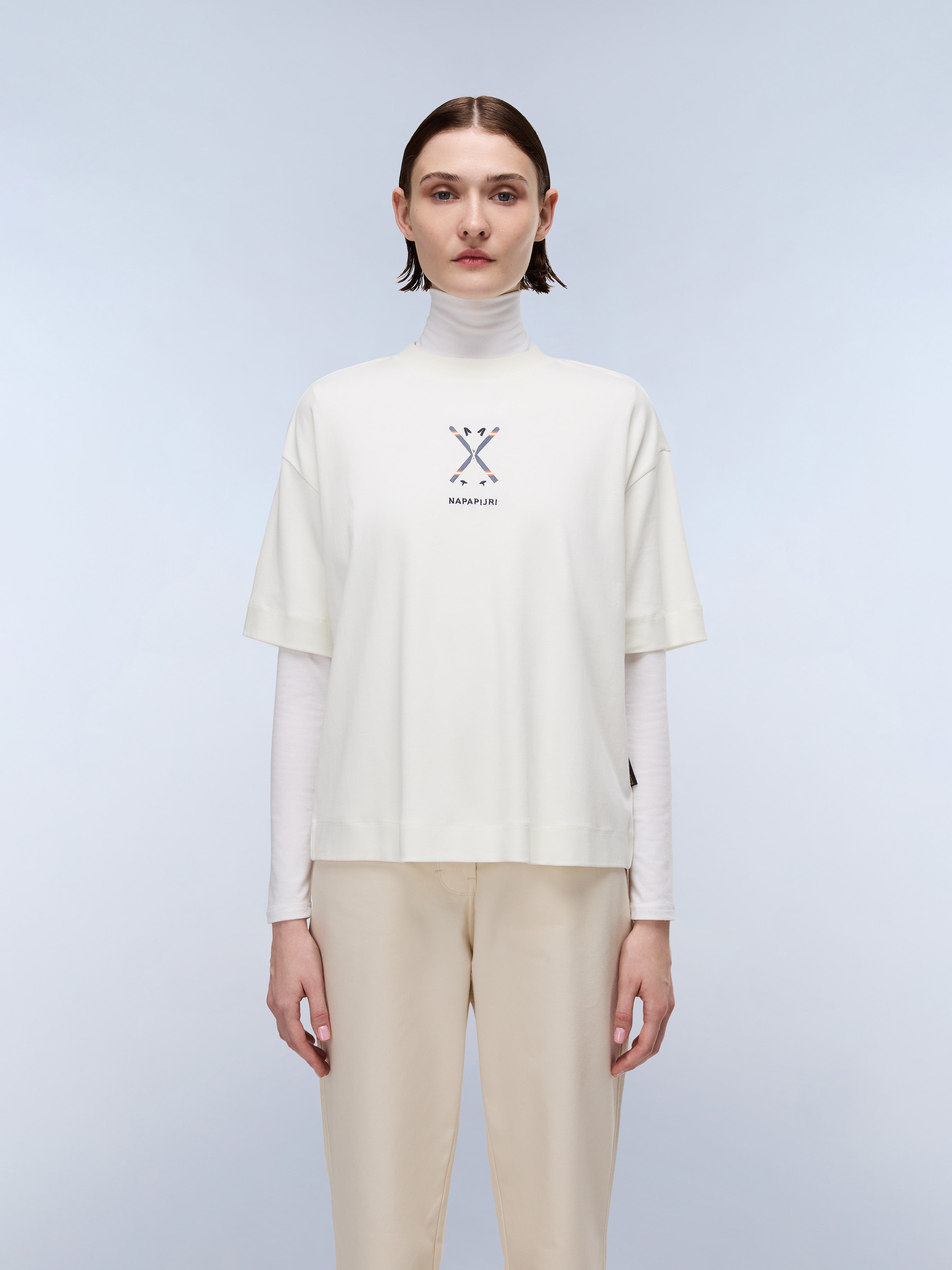 NAPAPIJRI IRTO WOMENS SHORT SLEEVE T-SHIRT - WHITE