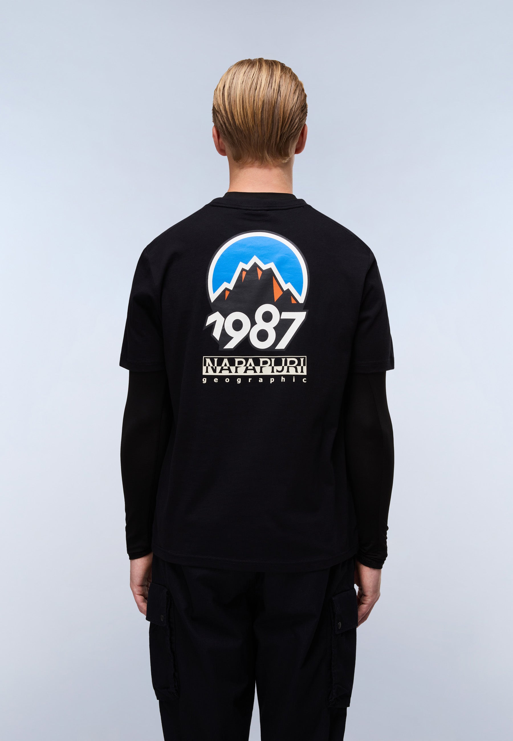 NAPAPIJRI S-MONTEPIANA SHORT SLEEVE T-SHIRT - BLACK