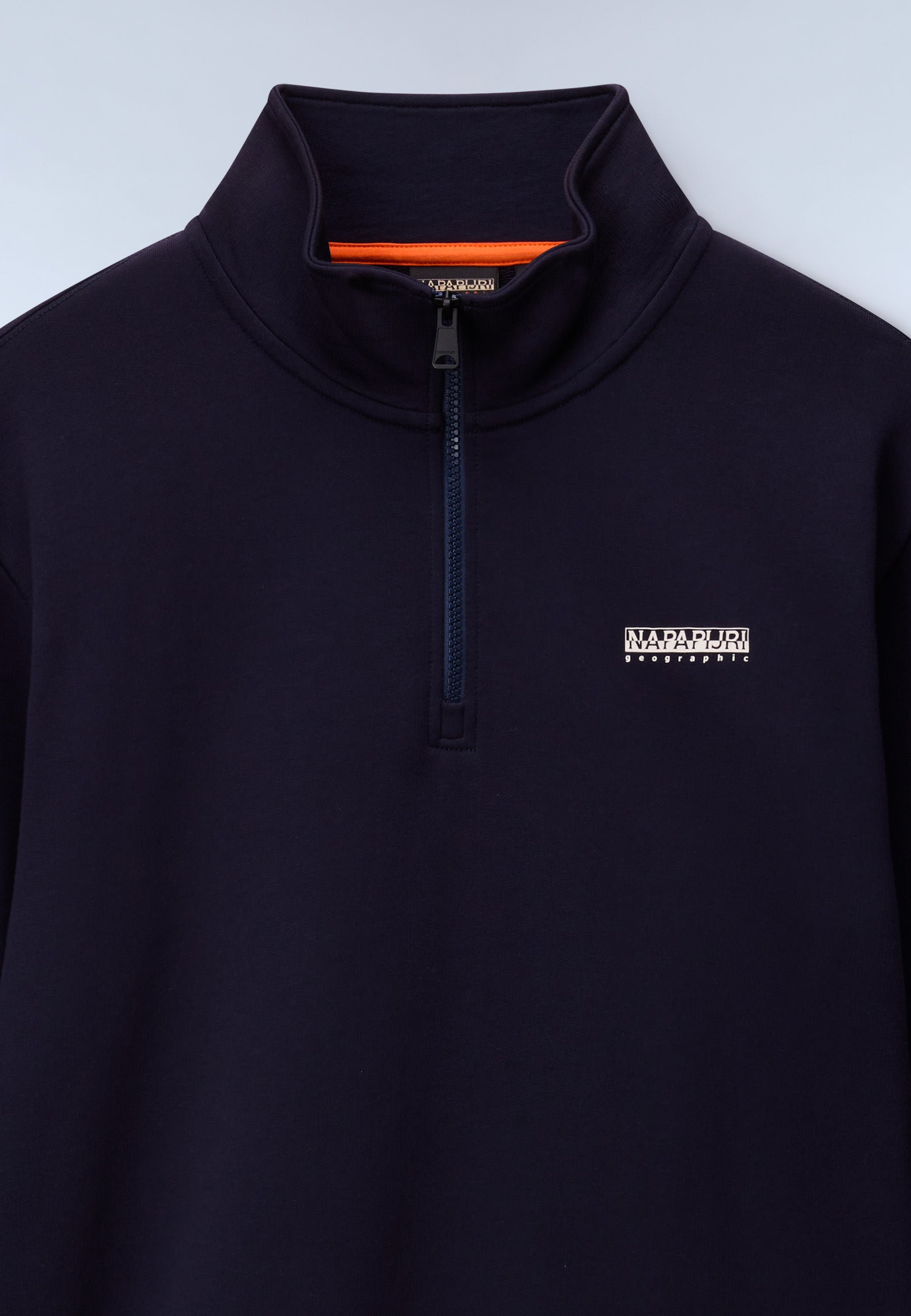 NAPAPIJRI SMALL BOX HALF-ZIP SWEATSHIRT - BLU MARINE