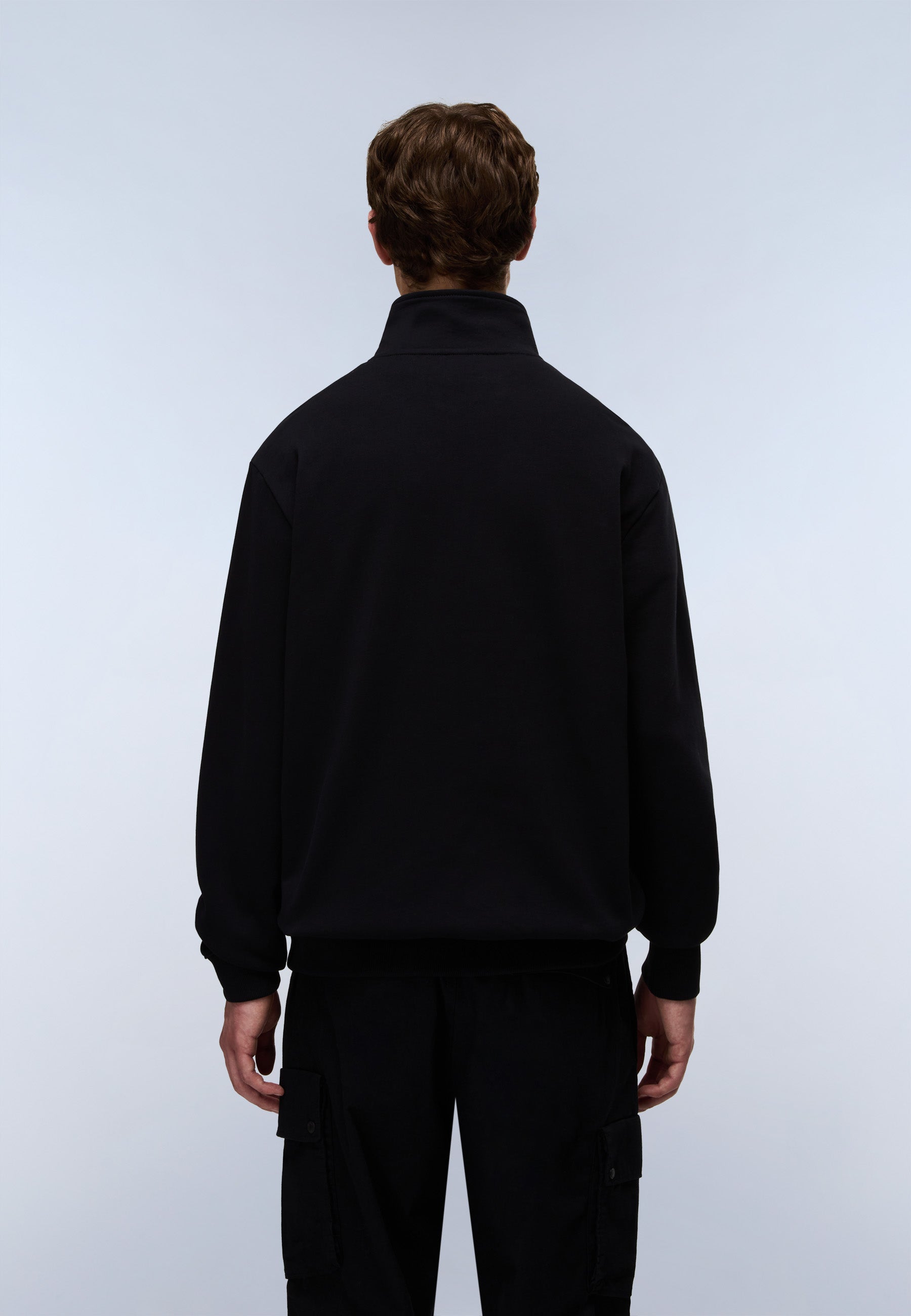 NAPAPIJRI SMALL BOX HALF-ZIP SWEATSHIRT - BLACK BEAUTY
