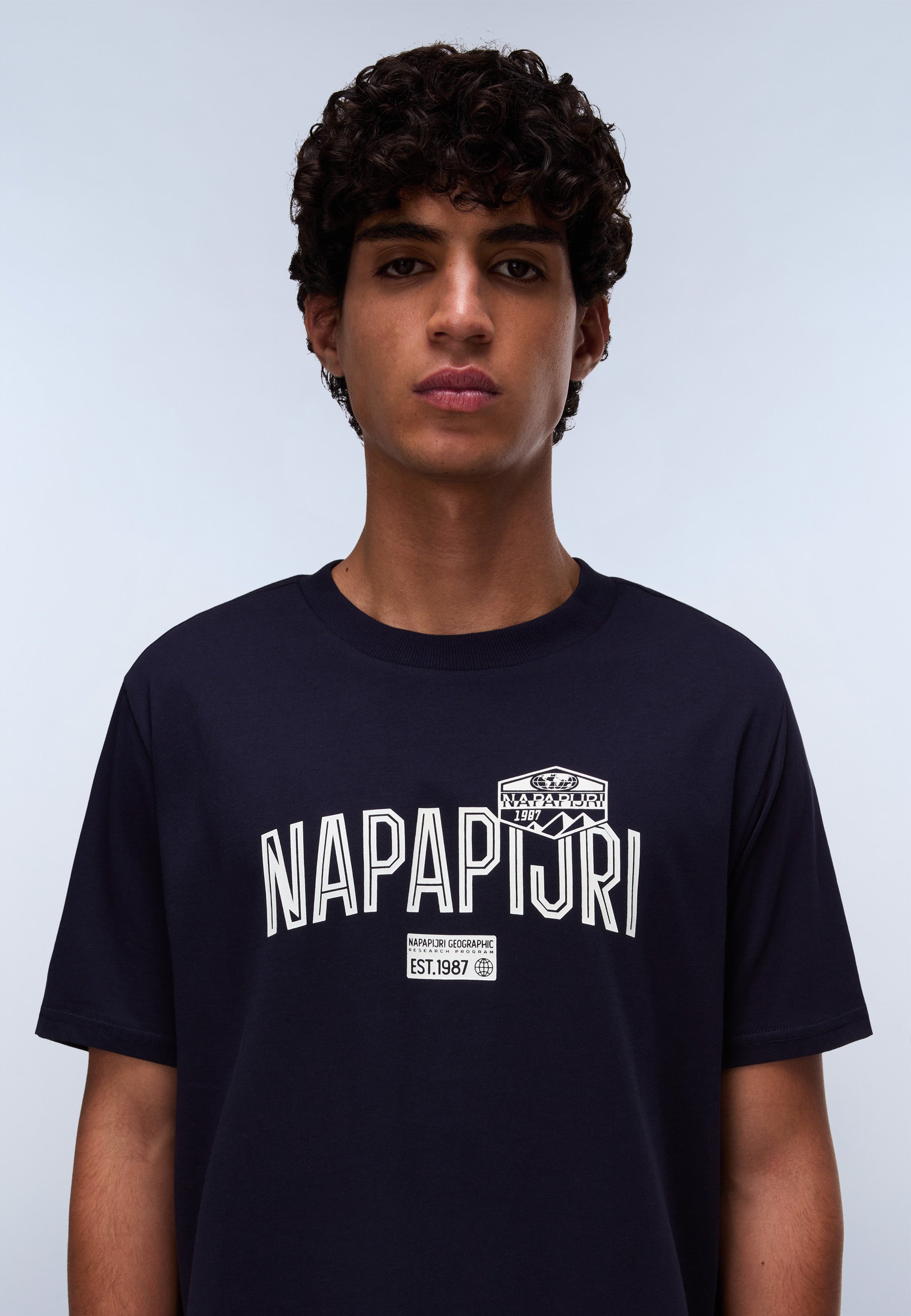 NAPAPIJRI S-FUNES SHORT SLEEVE T-SHIRT - BLUE MARINE