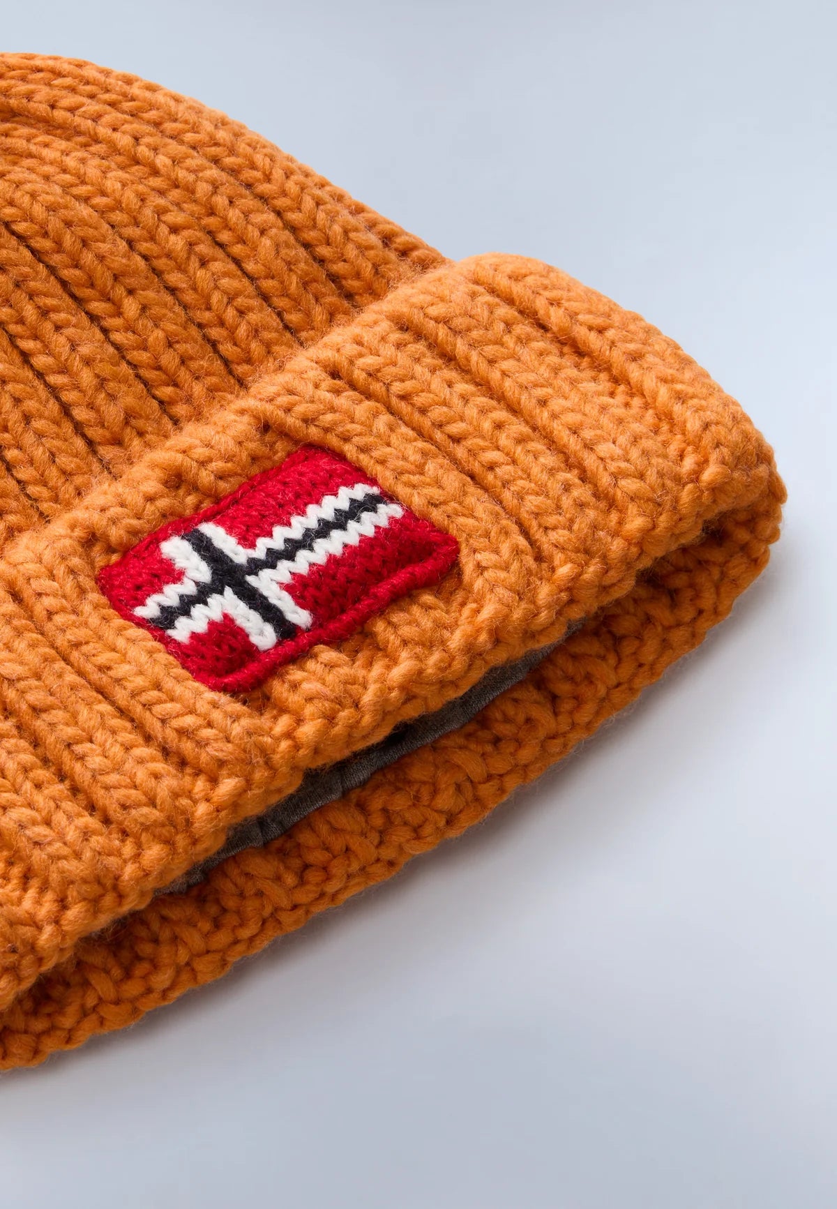 NAPAPIJRI SEMIURY WOOL BLEND BEANIE - ORANGE PUMPKIN